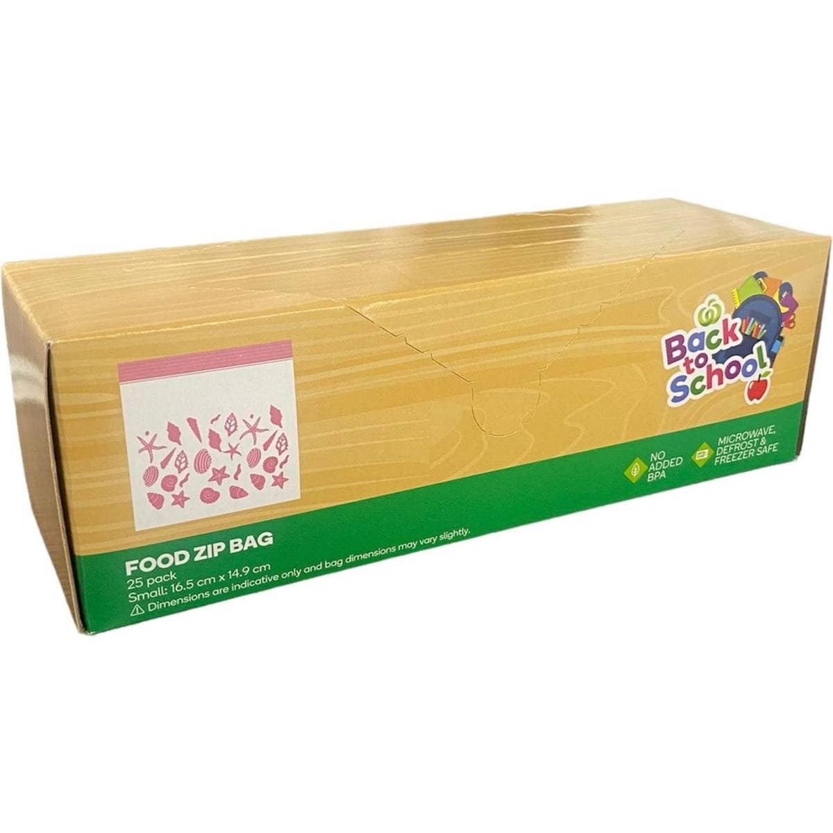 Woolworths Food Zip Lock Bag Small And Medium Size 50 Pack Woolworths