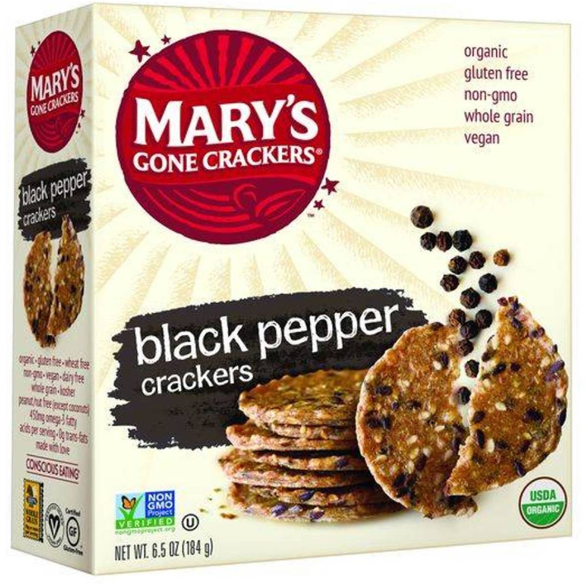 Mary's Gone Crackers Black Pepper 