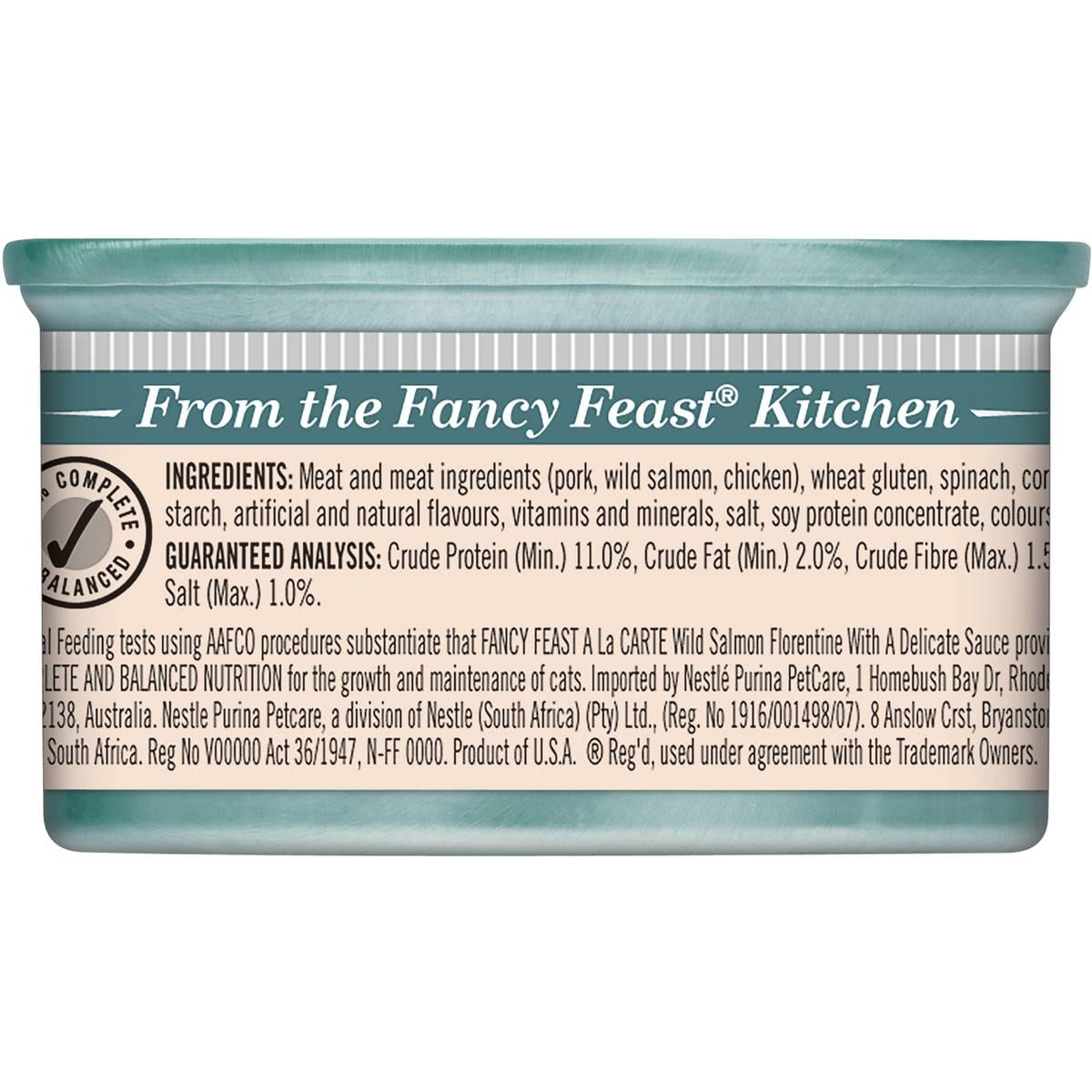 Fancy Feast Adult Cat Food Salmon Florentine 85g Woolworths