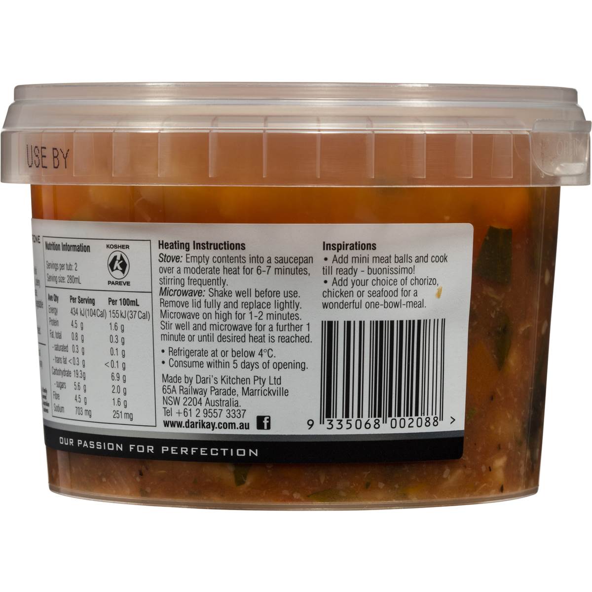 Darikay Italian Minestrone Soup 560ml Woolworths