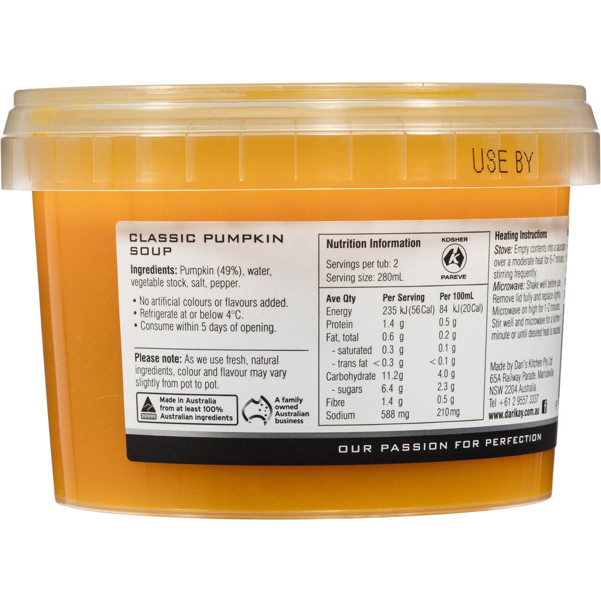 Darikay Classic Pumpkin Soup 560ml Woolworths