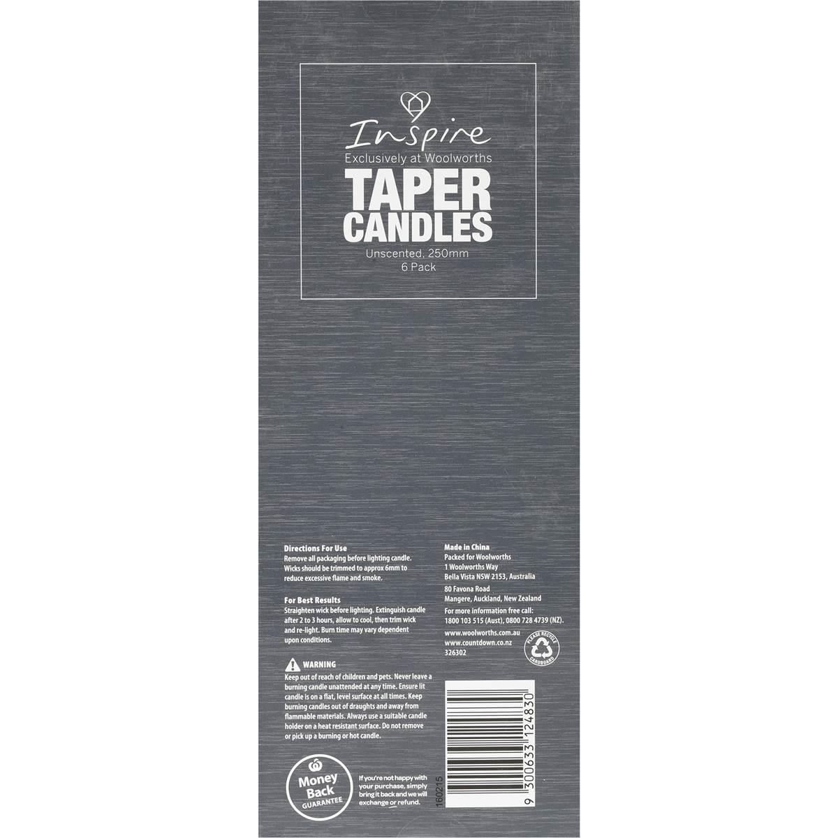 Woolworths Essential Candle Taper 6 Pack Woolworths