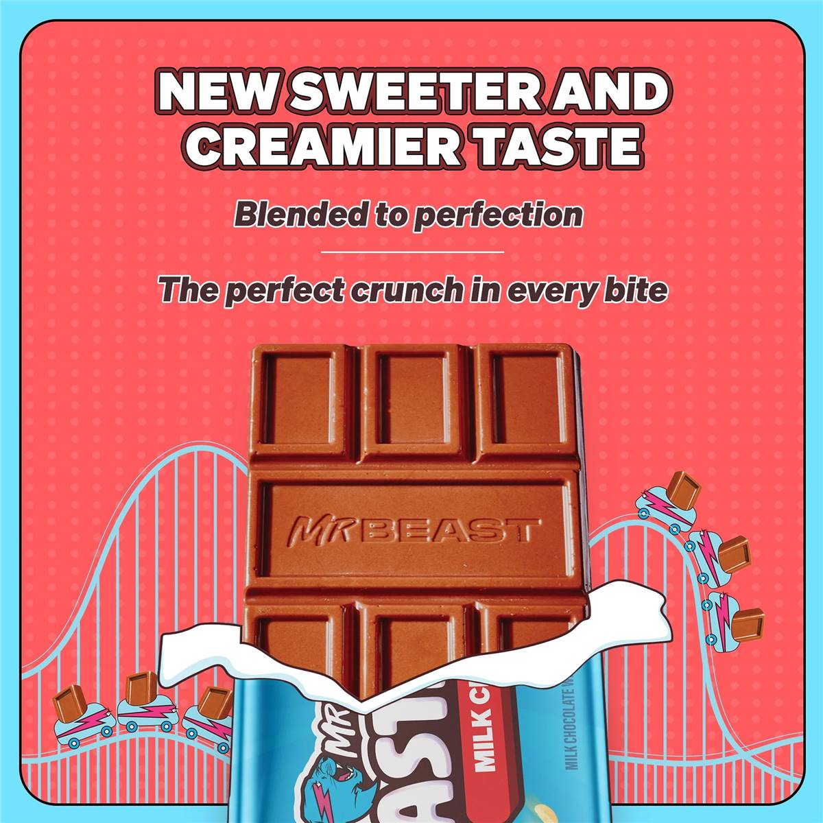 Mr Beast Feastables Milk Chocolate Crunch Bar 60g | Woolworths