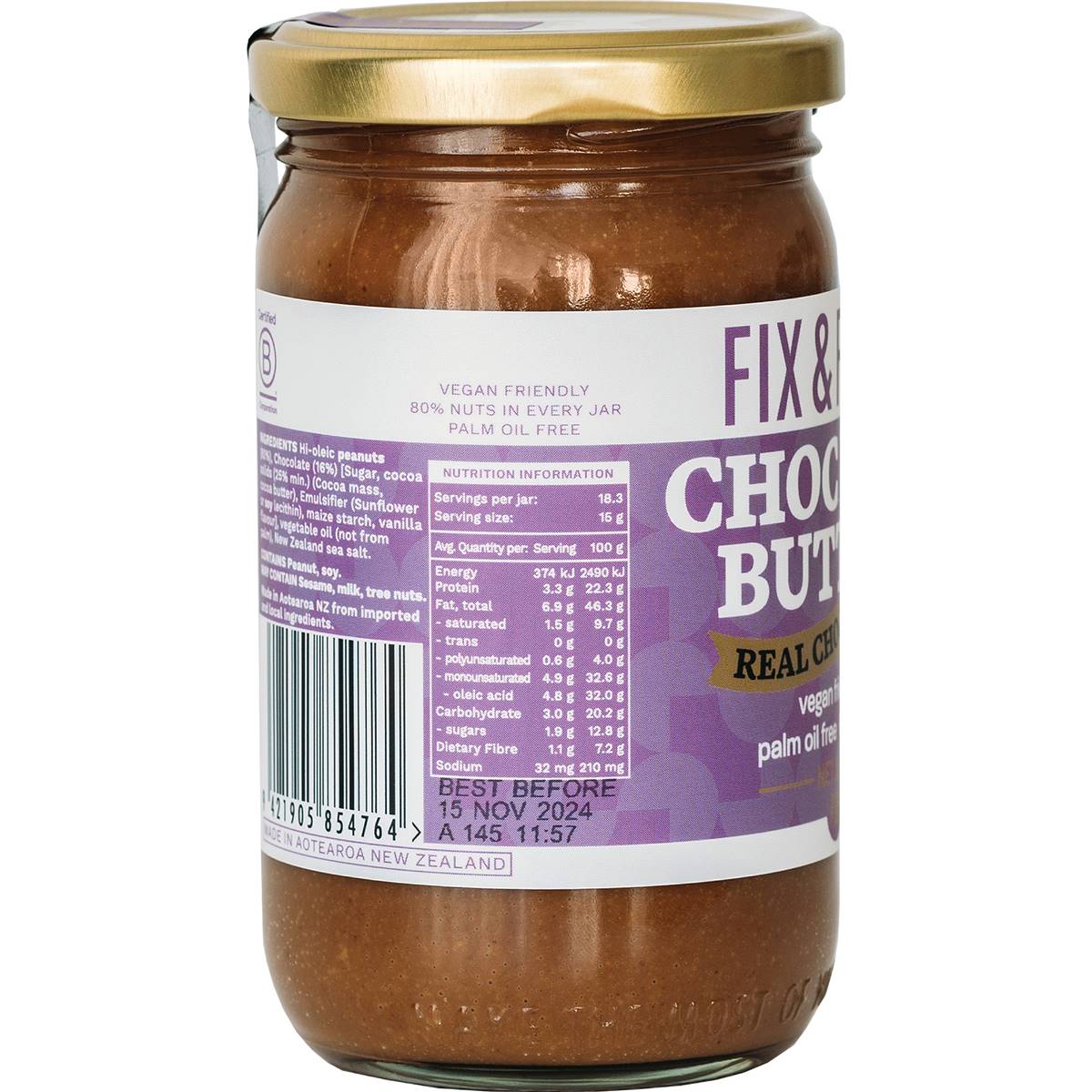 Fix & Fogg Choc Nut Butter Chocolate Spread 275g Woolworths