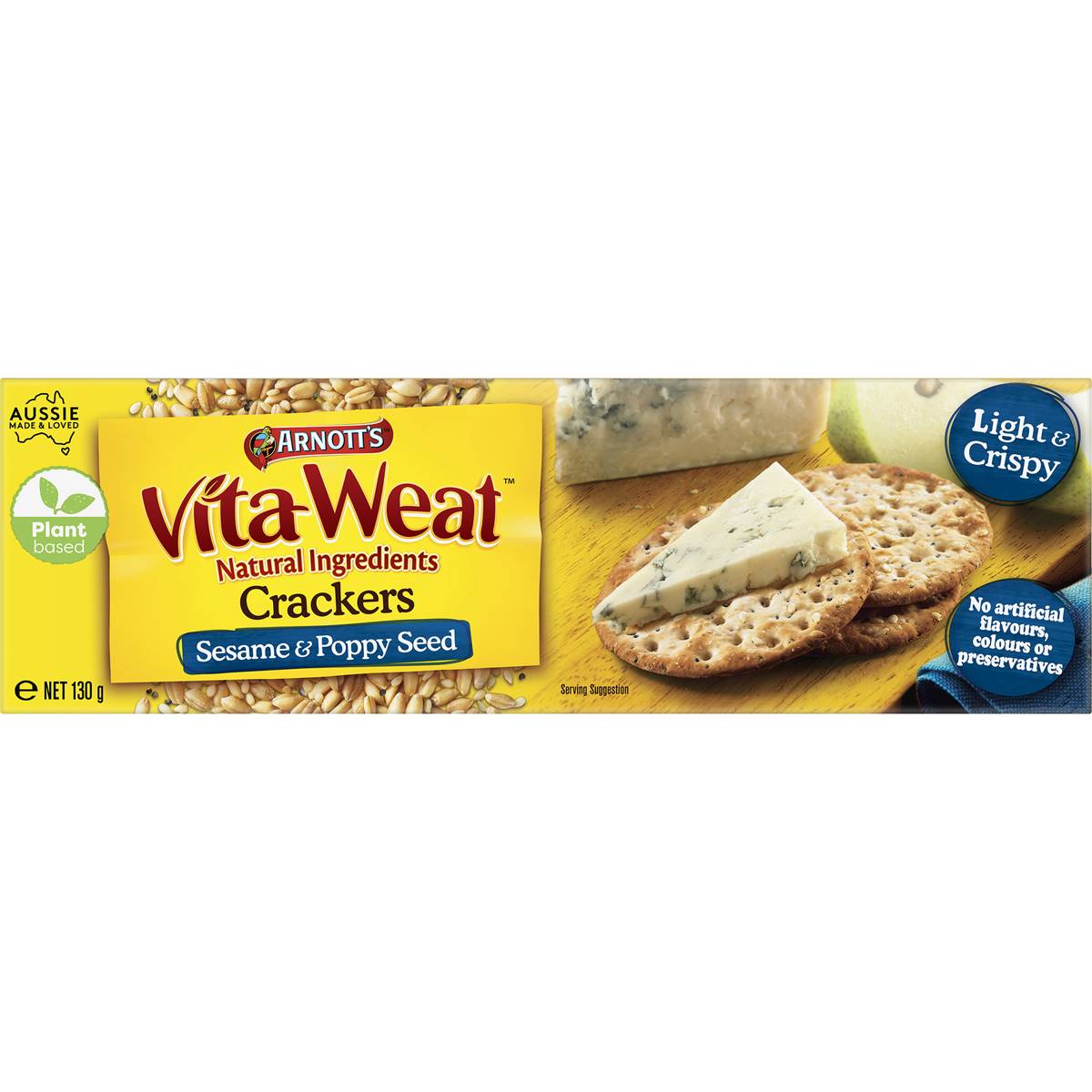 Arnott's Vita Weat Cracker Sesame & Poppy Seed Crackers 130g Woolworths