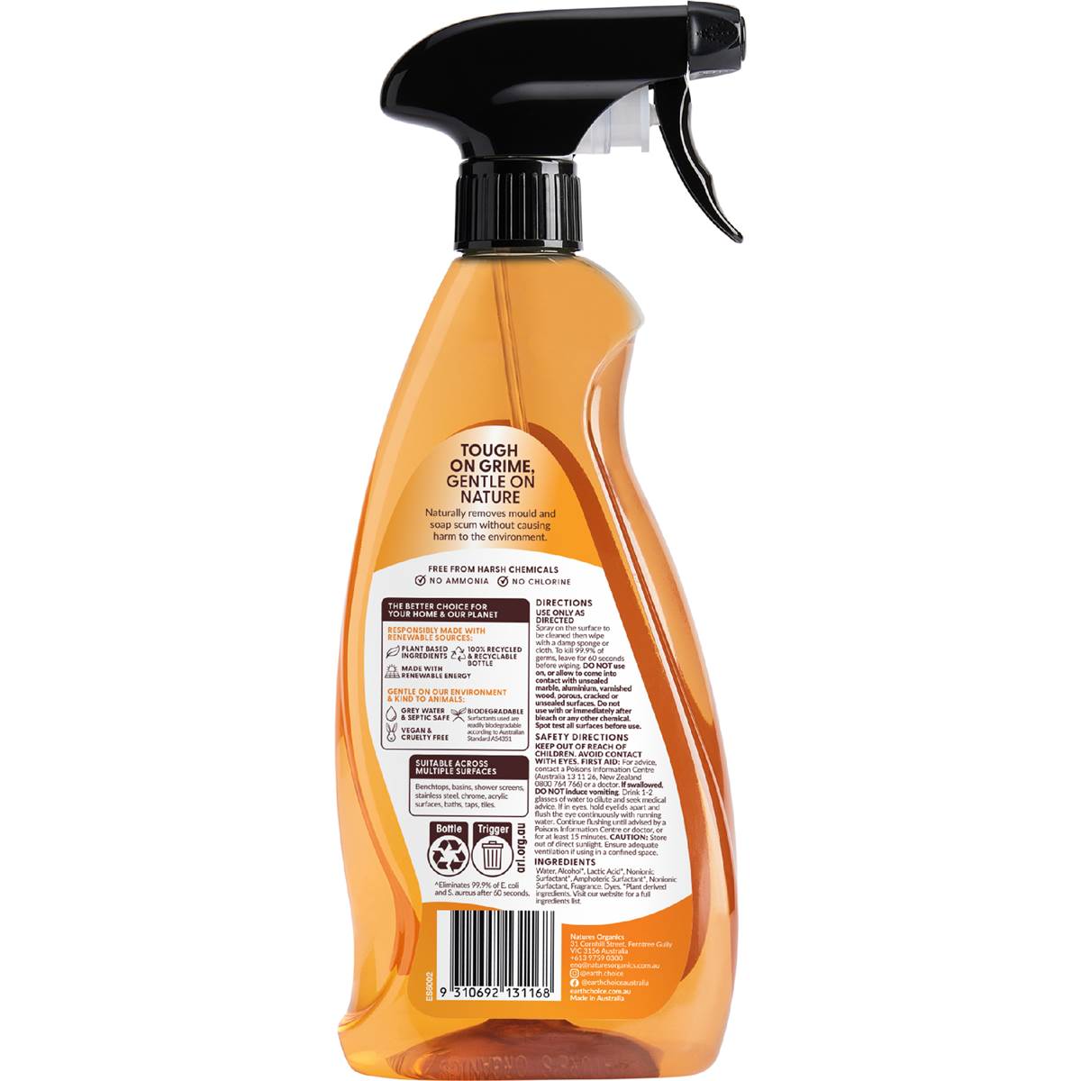 Earth Choice Shower Cleaner 600ml Woolworths