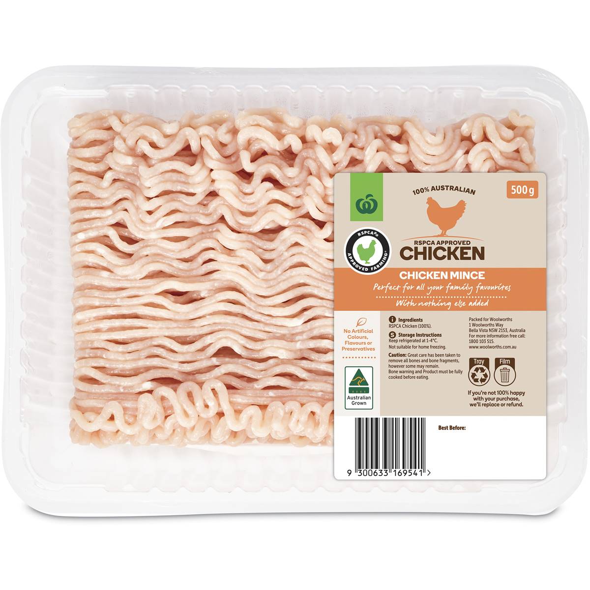 Woolworths Chicken Mince 500g Woolworths woolworths-lean-beef-mince