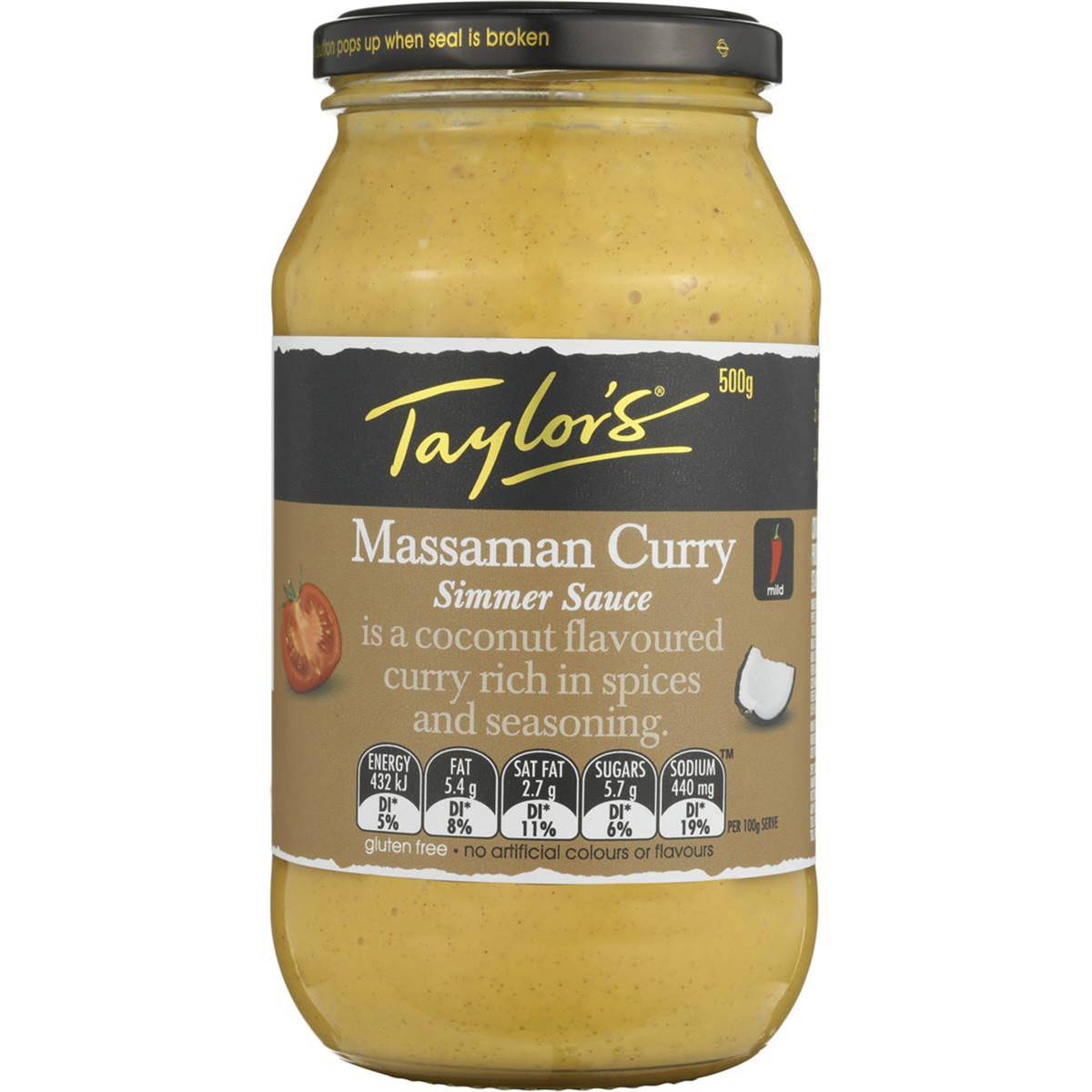 Taylor's Simmer Sauce Massaman Curry 500g Woolworths