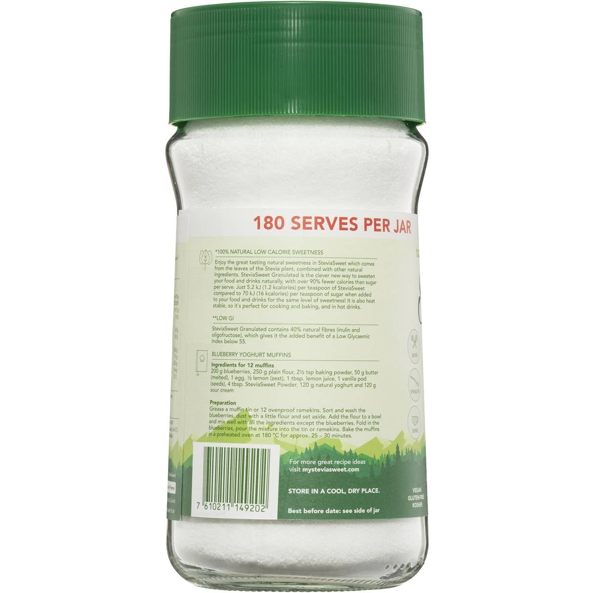 Stevia Sweet Sweet Granulated Jar 75g Woolworths