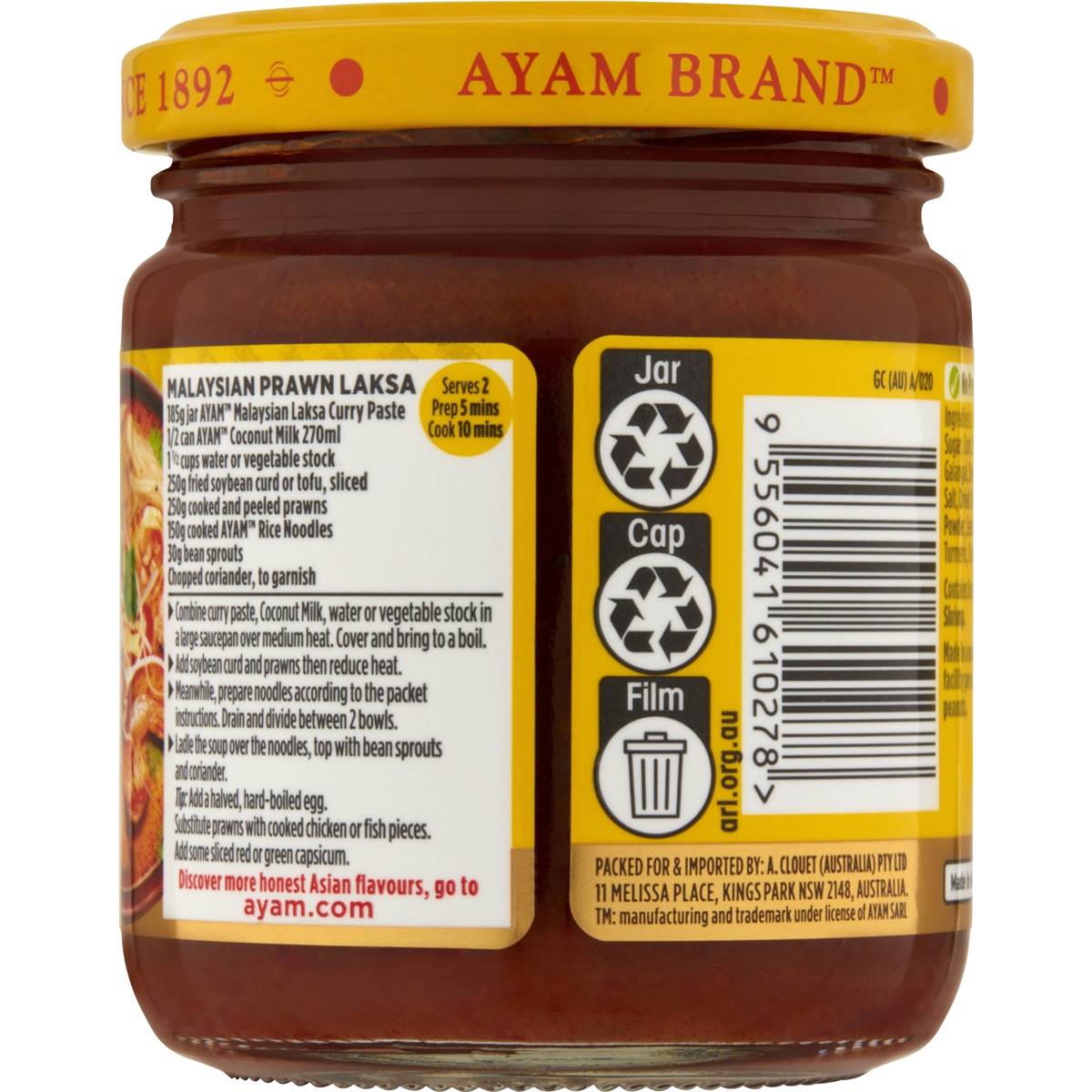 Ayam Malaysian Laksa Paste 185g | Woolworths