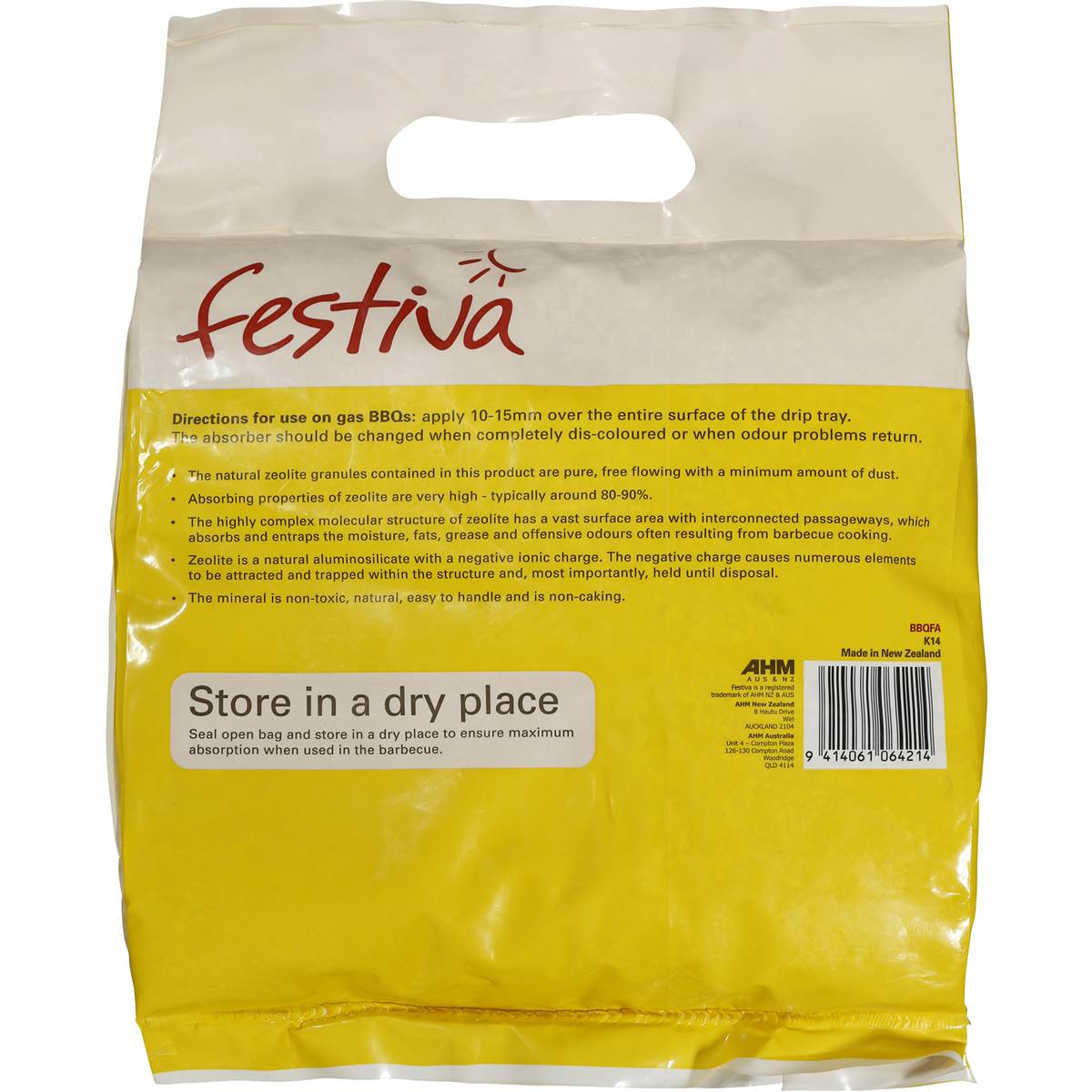 Festiva Bbq Accessory Fat Absorber 3l Woolworths