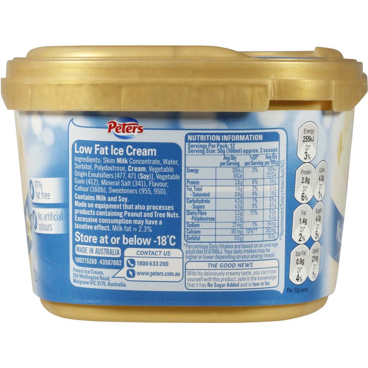 peters sugar free ice cream