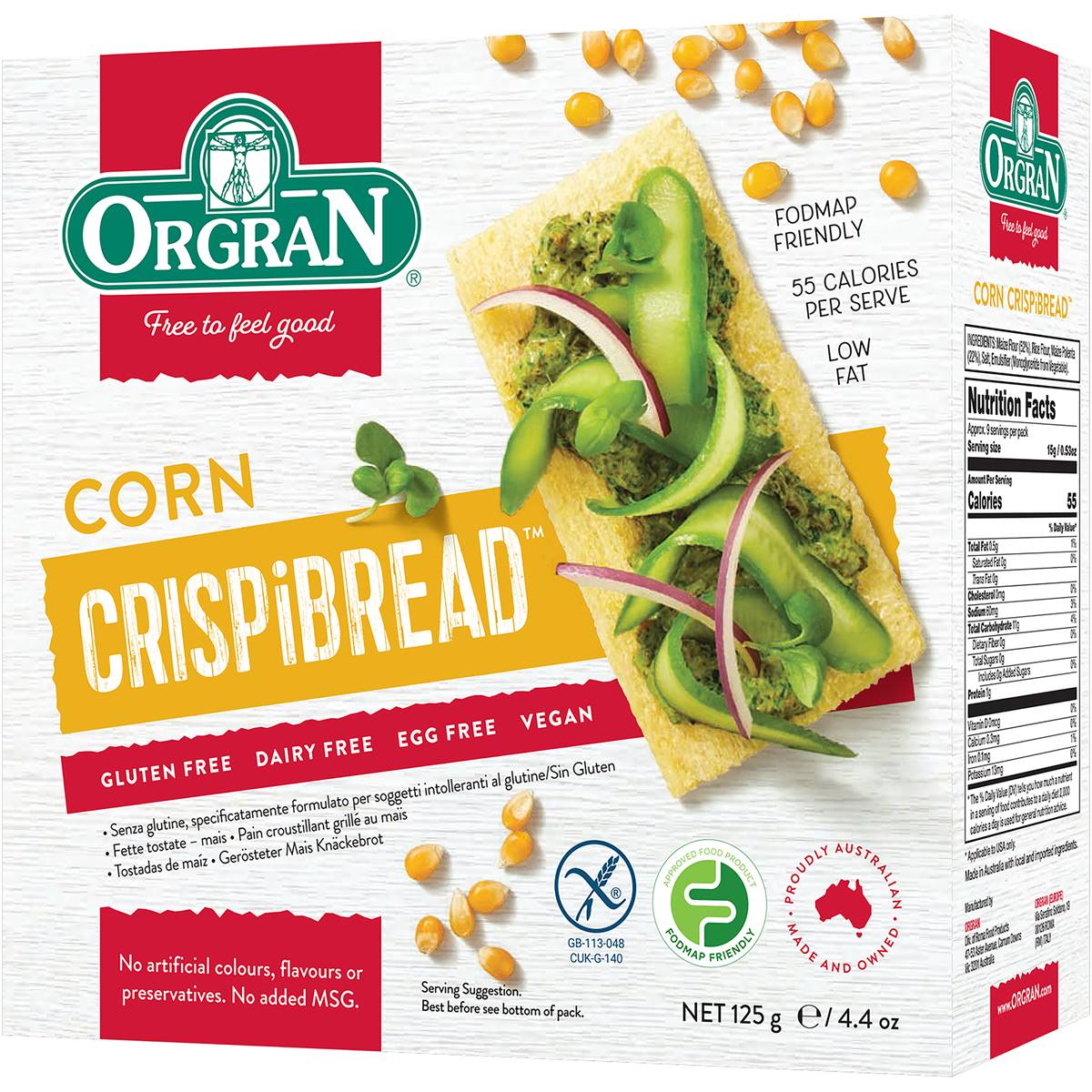 Orgran Corn Crispbread Crackers 125g Woolworths orgran-corn-crispbread-crackers-125g-woolworths