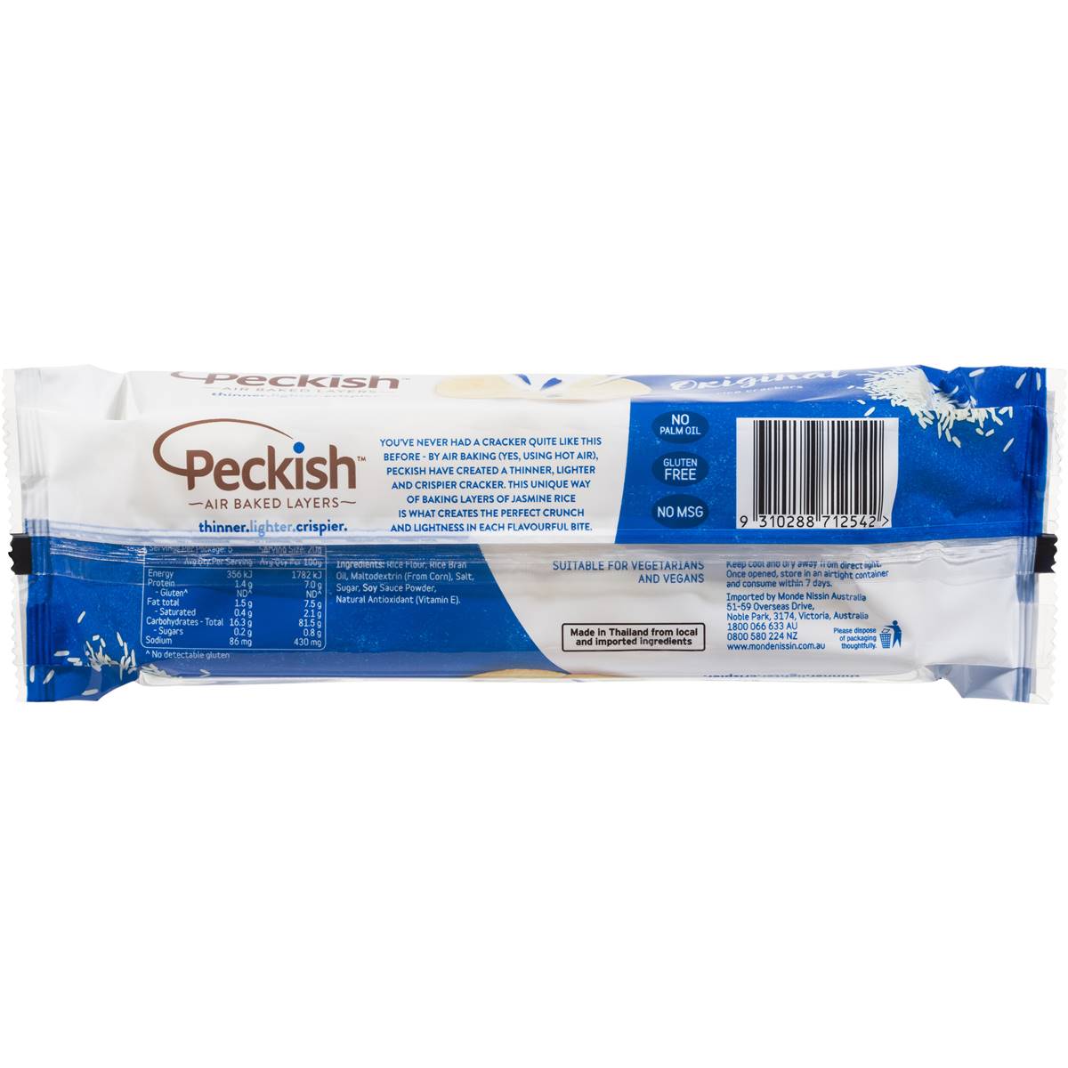 Peckish Thins Rice Crackers Original 100g Woolworths peckish-thins-rice-crackers-original-100g-woolworths
