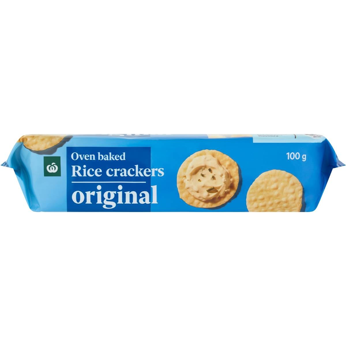 Woolworths Original Rice Crackers 100g Woolworths