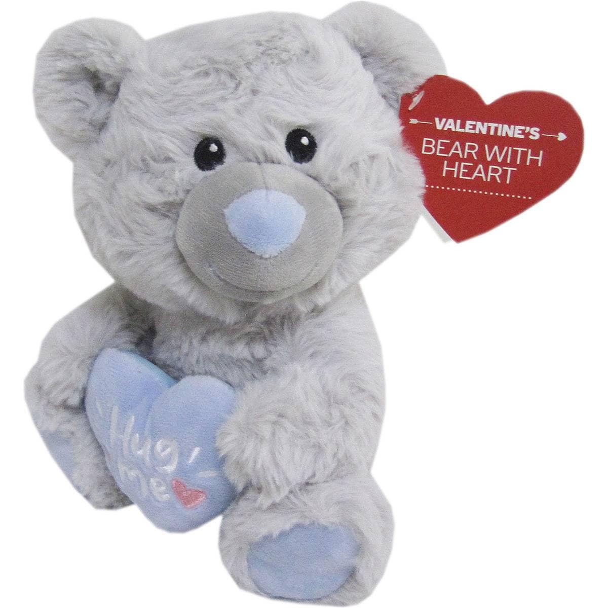 Valentines Day Valentine's Day 20cm Bear With Heart Grey