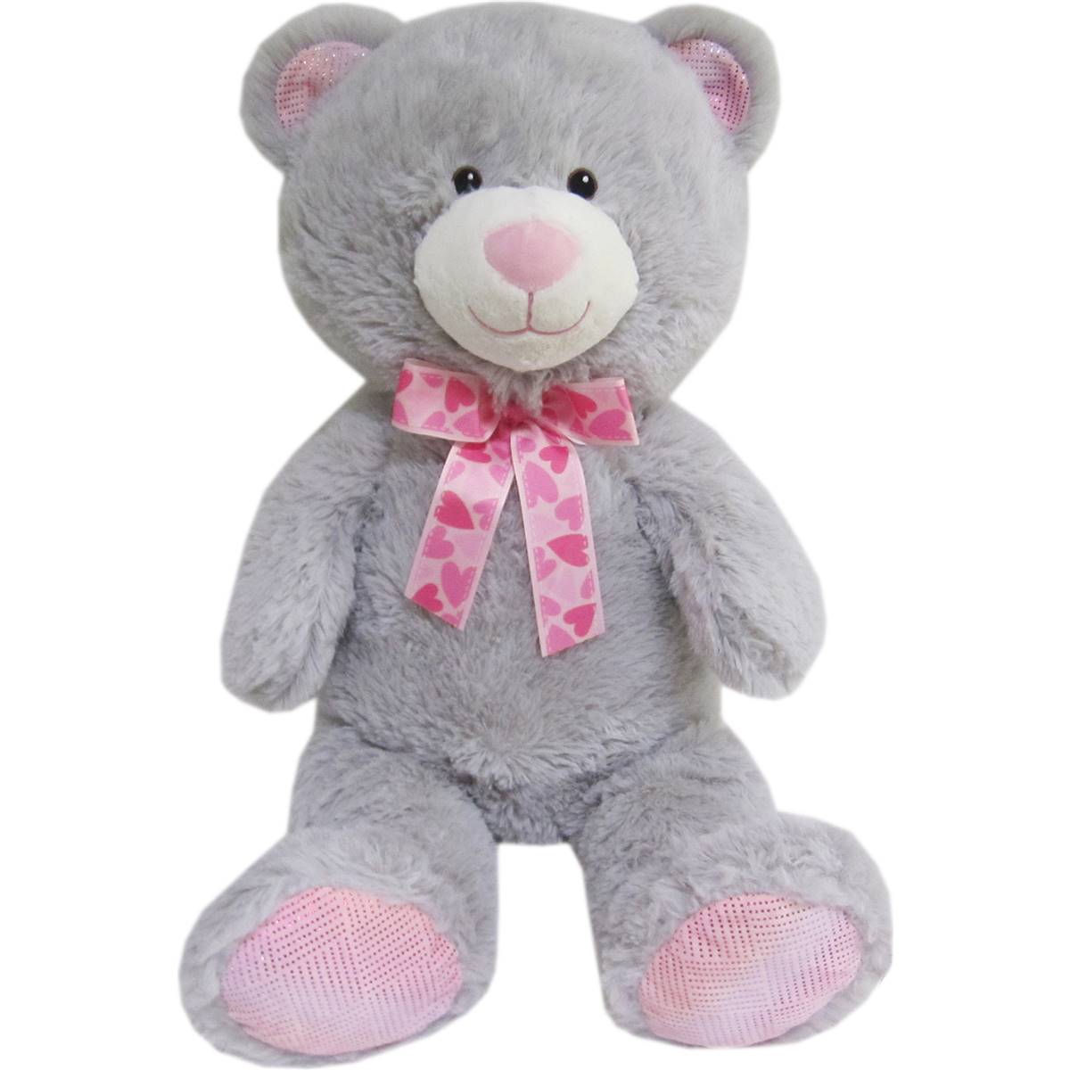 Valentine's Day Giant Teddy Bear Grey | Woolworths