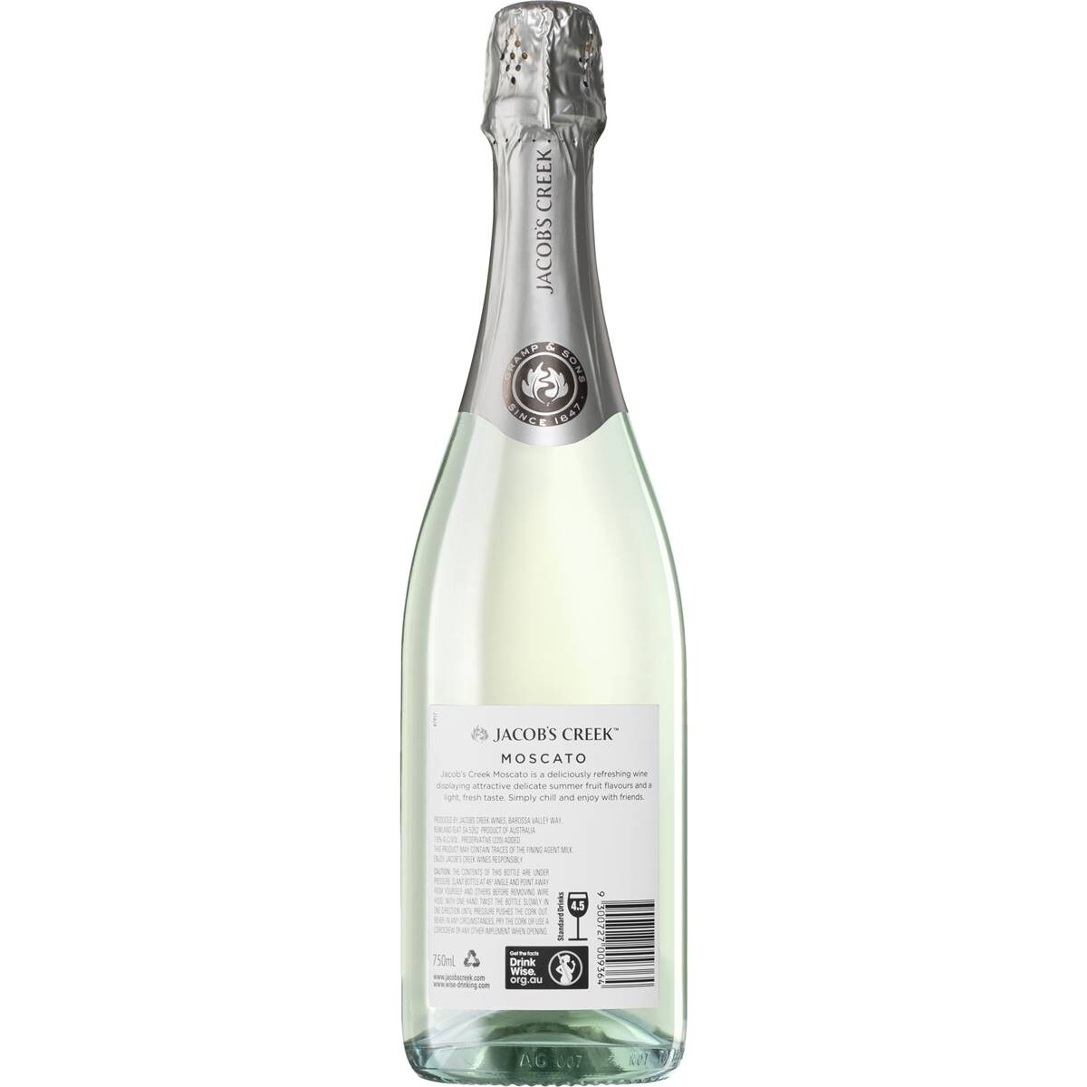 Jacob's Creek Sparkling White Moscato 750ml Woolworths