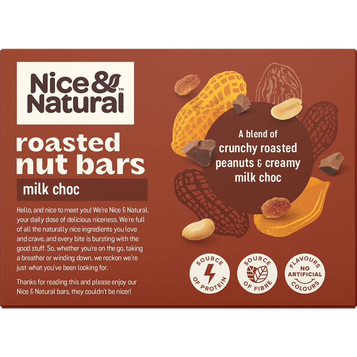 Nice & Natural Nut Bar Chocolate 6 Pack Woolworths