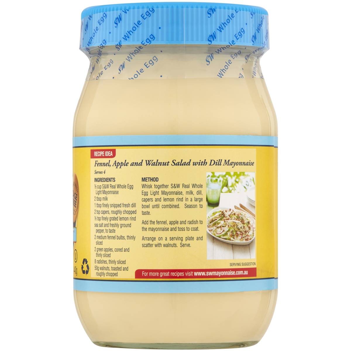 S&w Mayonnaise Light 440g Woolworths