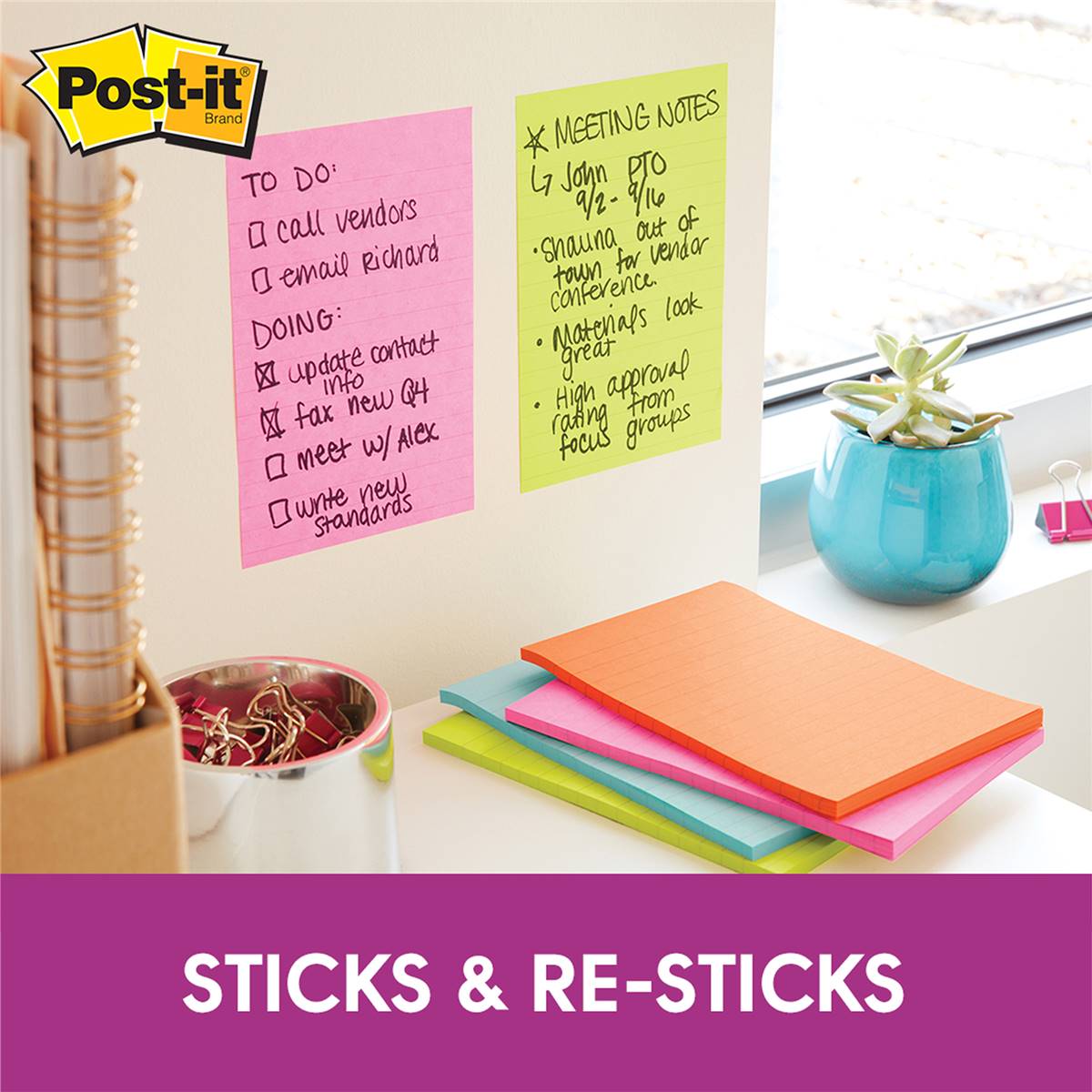 Postit Super Sticky Notes Note 102x148 Each Woolworths