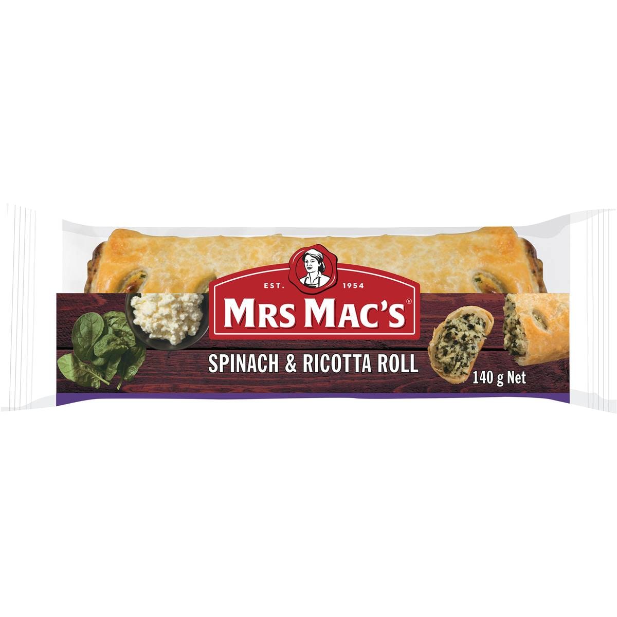 Mrs Mac's Spinach & Ricotta Roll Spinach & Ricotta Chilled Meal 140g