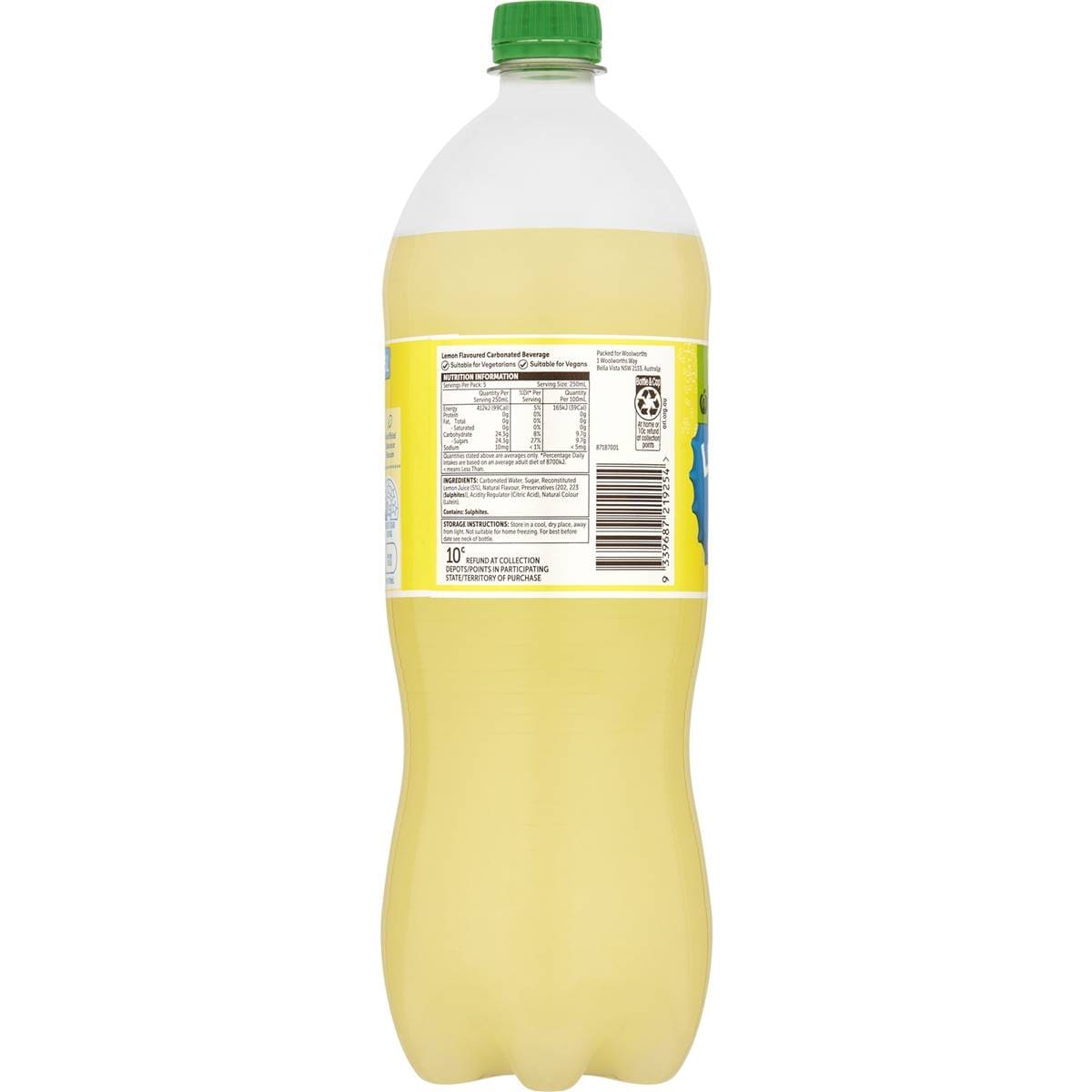 Woolworths Lemon Bottle 1.25l Woolworths