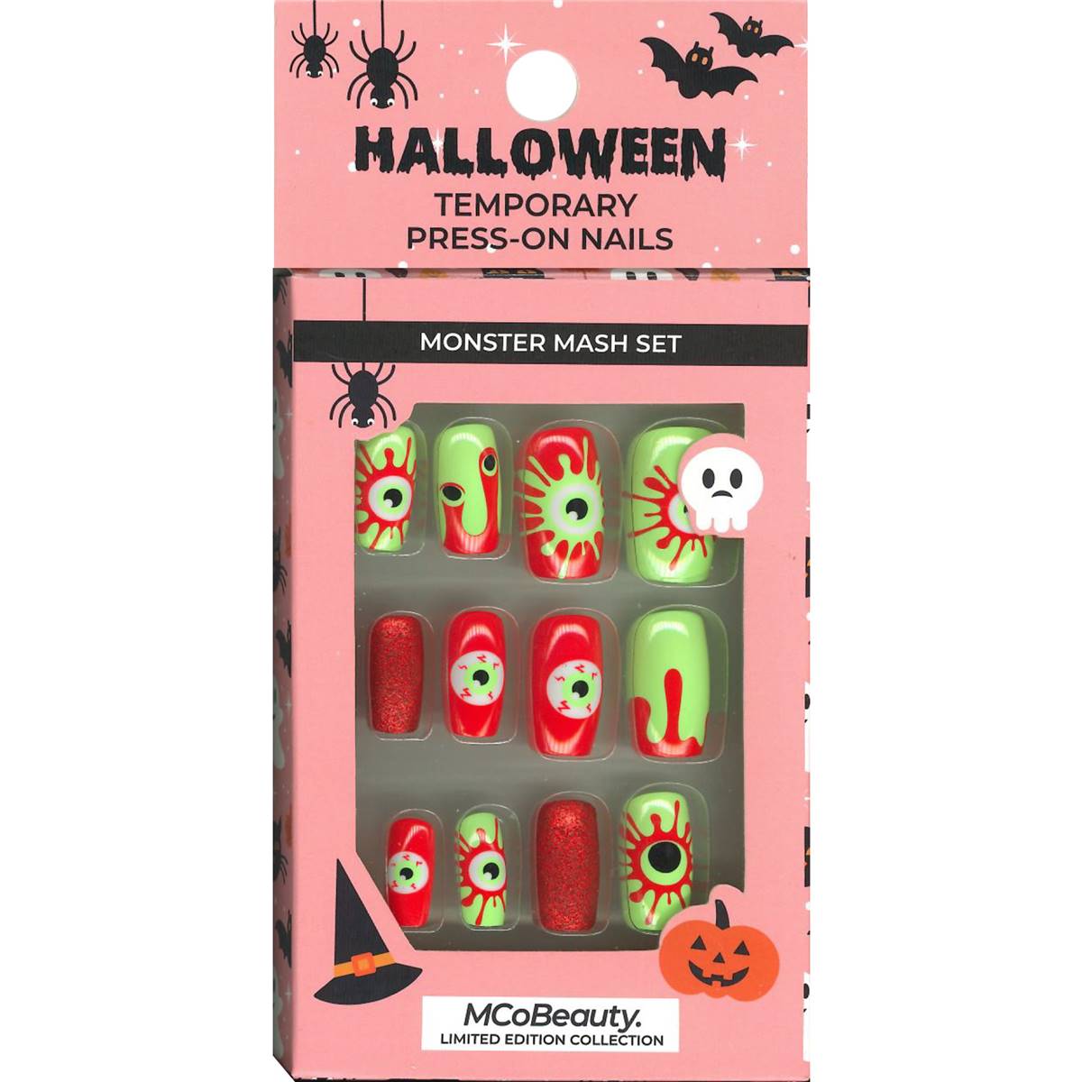 Mcobeauty Halloween Temporary Press On Nails Monster Mash Set Each ...