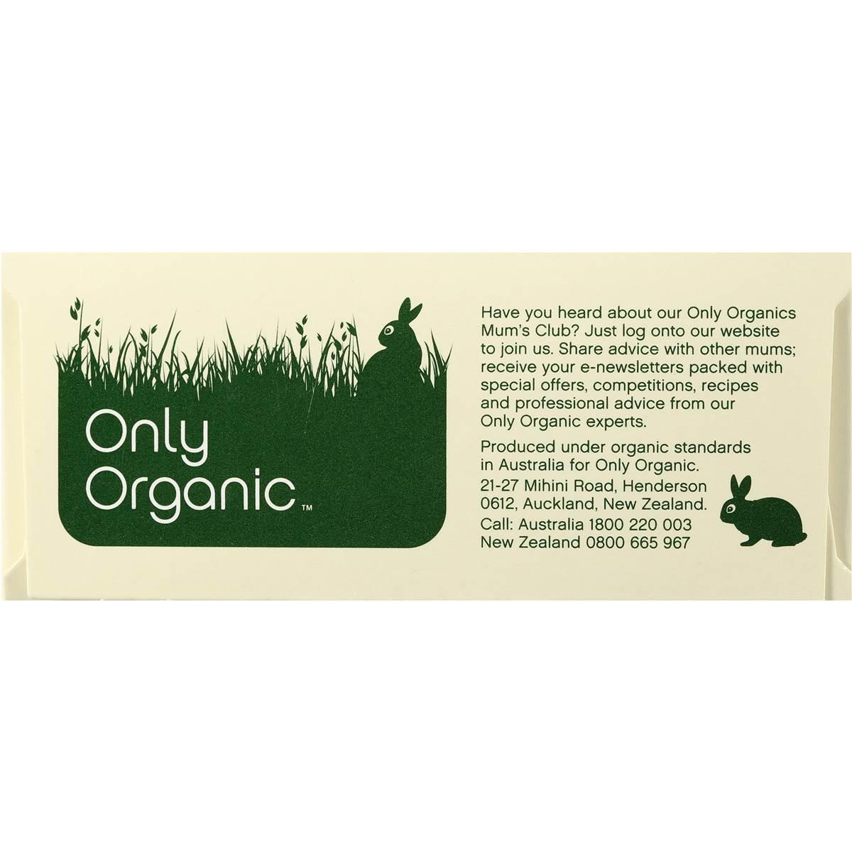 Only Organic Snack Teething Rusks 100g Woolworths