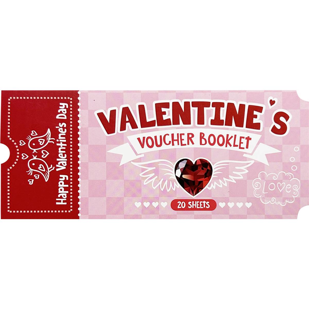 Valentines Day Valentine's Day Voucher Booklet 20 Sheets
