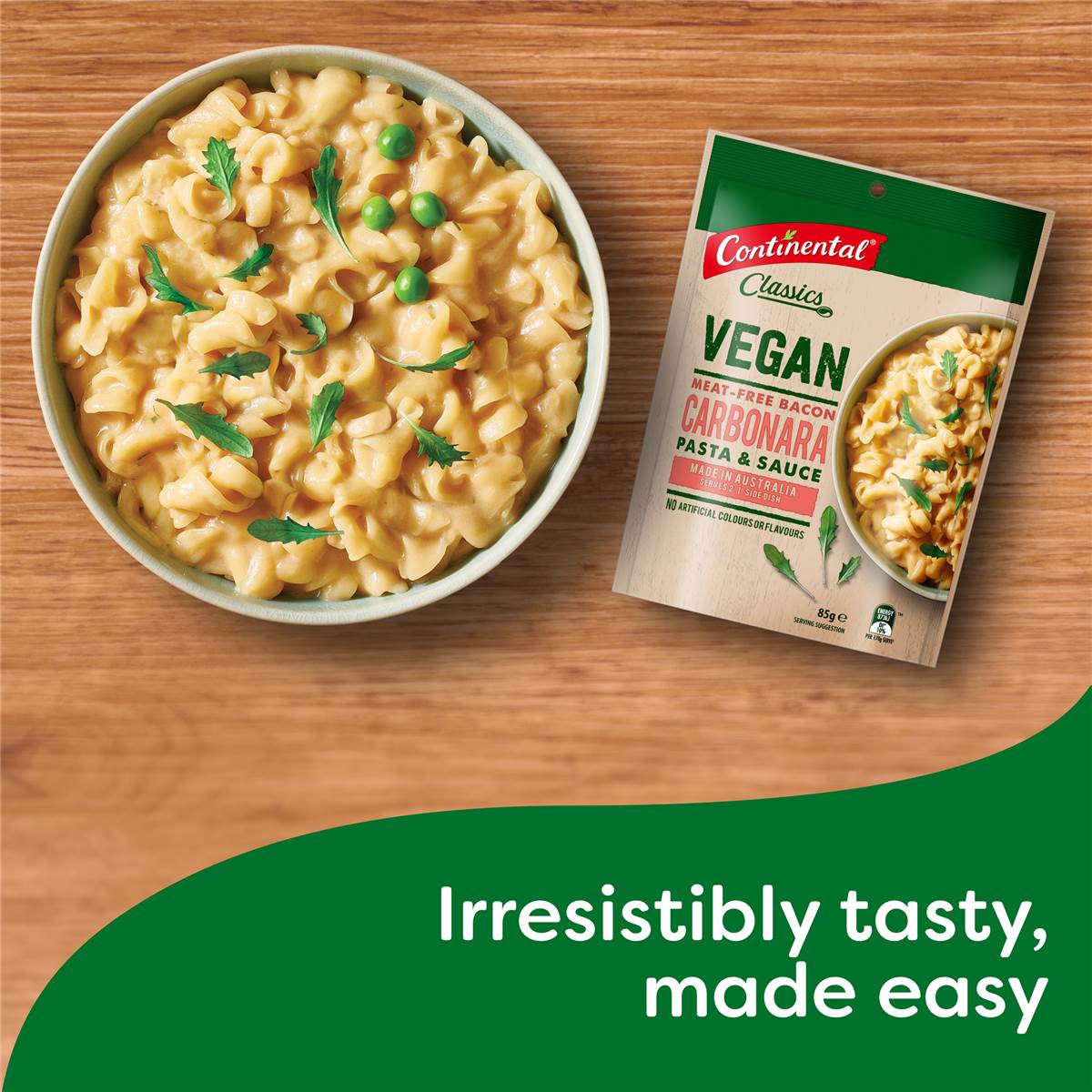 Continental Vegan Carbonara Pasta & Sauce 85g Woolworths