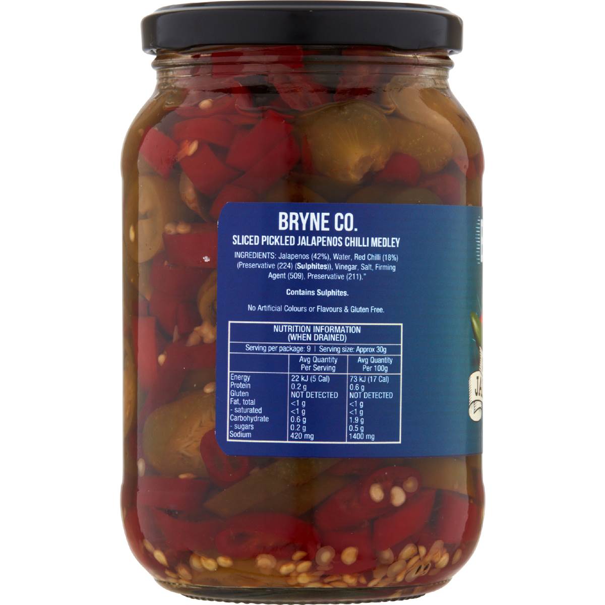 Bryne Co Sliced Pickled Jalapenos 500g Woolworths