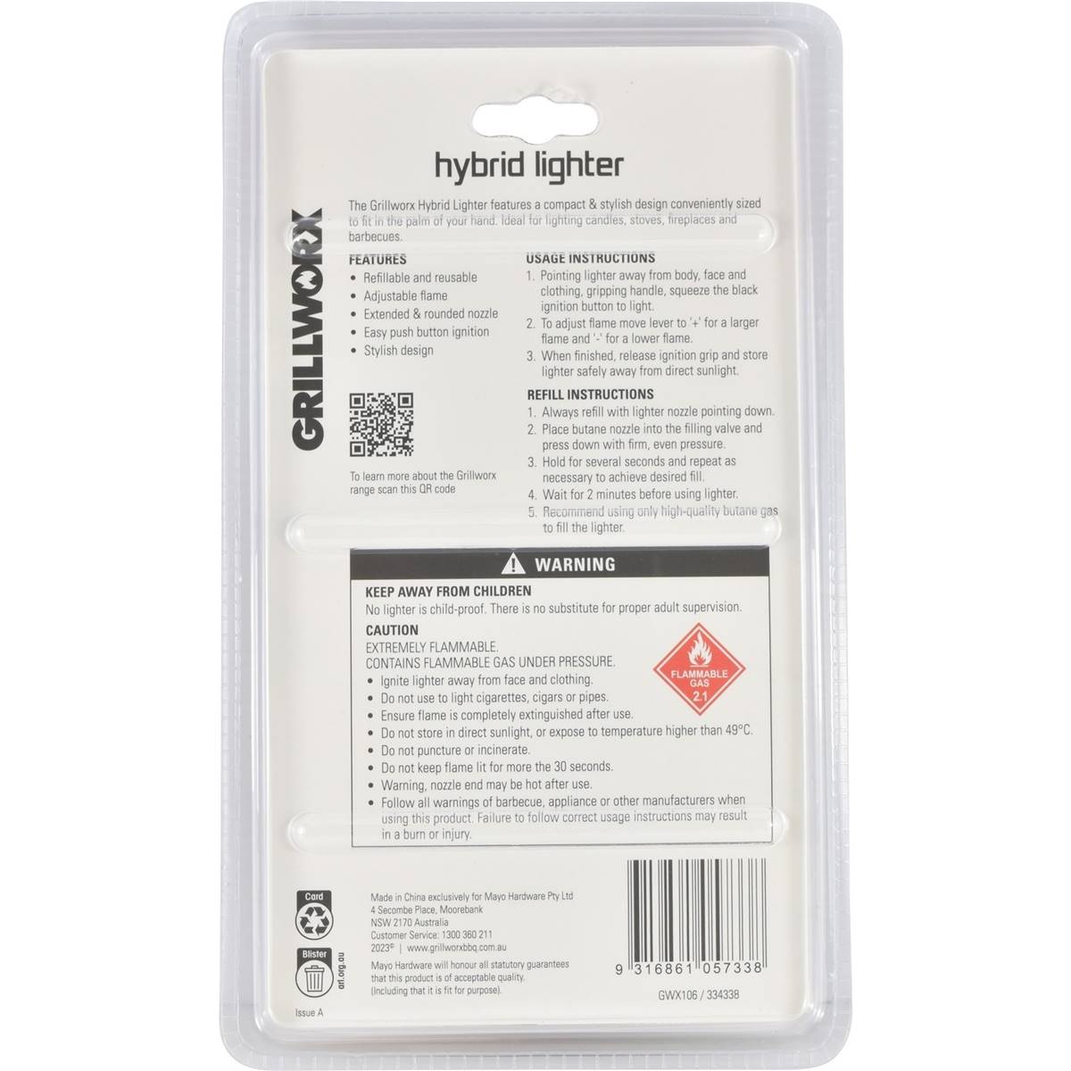 Grillworx Hybrid Lighter 2 Pack Woolworths
