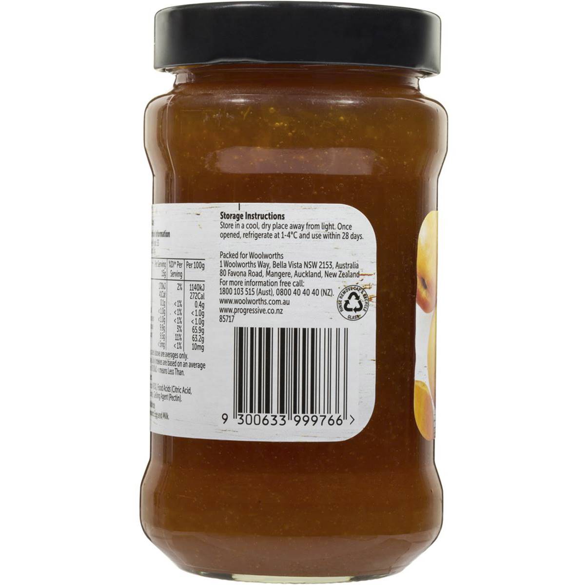 Woolworths Apricot Jam 500g Woolworths