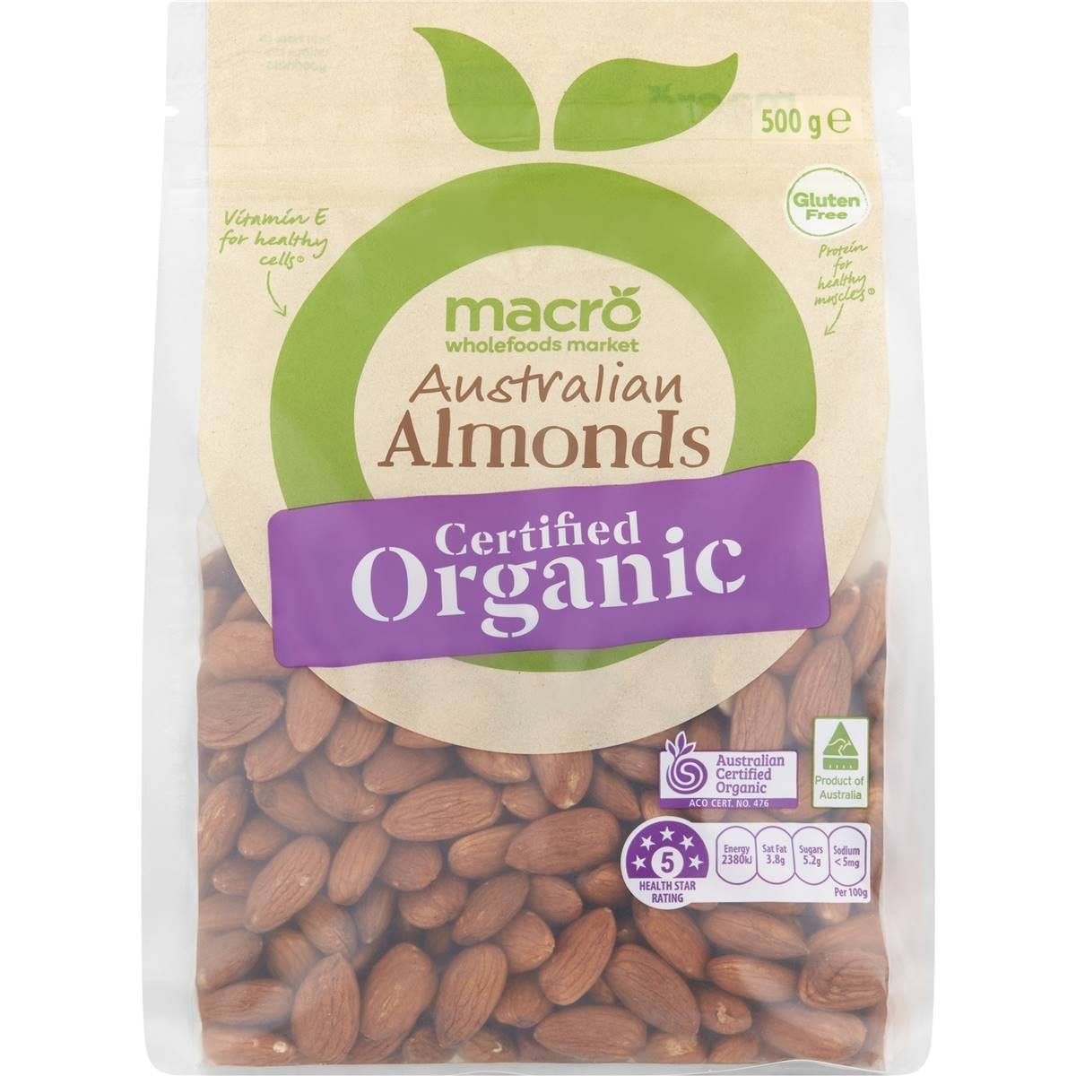 Macro Organic Almonds 500g Woolworths