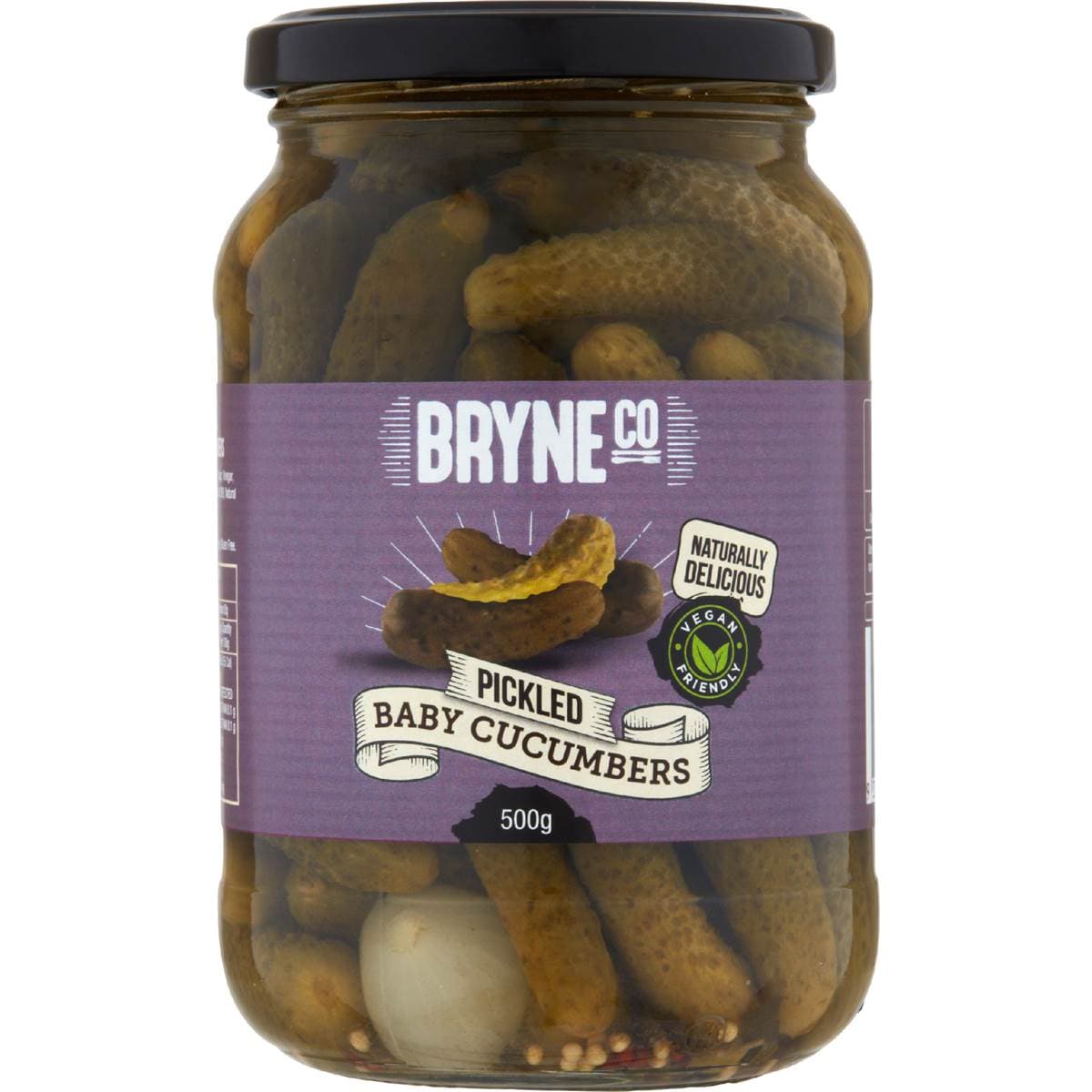 Bryne Co Pickled Baby Cucumbers 500g