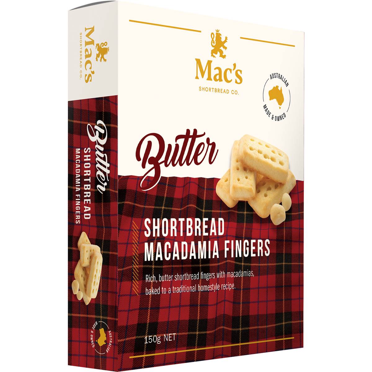 Macs Macadamia Shortbread Fingers 