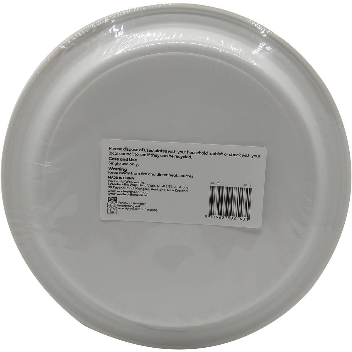 Essentials Plastic Plates White 100pk Woolworths