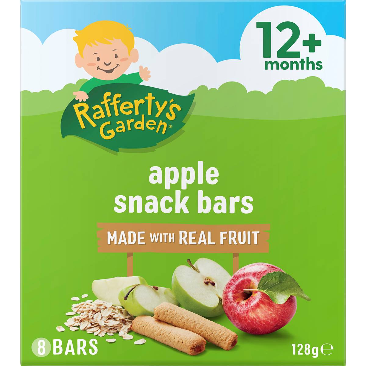 Rafferty's Garden Baby Food Apple Snack Bars Real Fruit 8 Pack 12