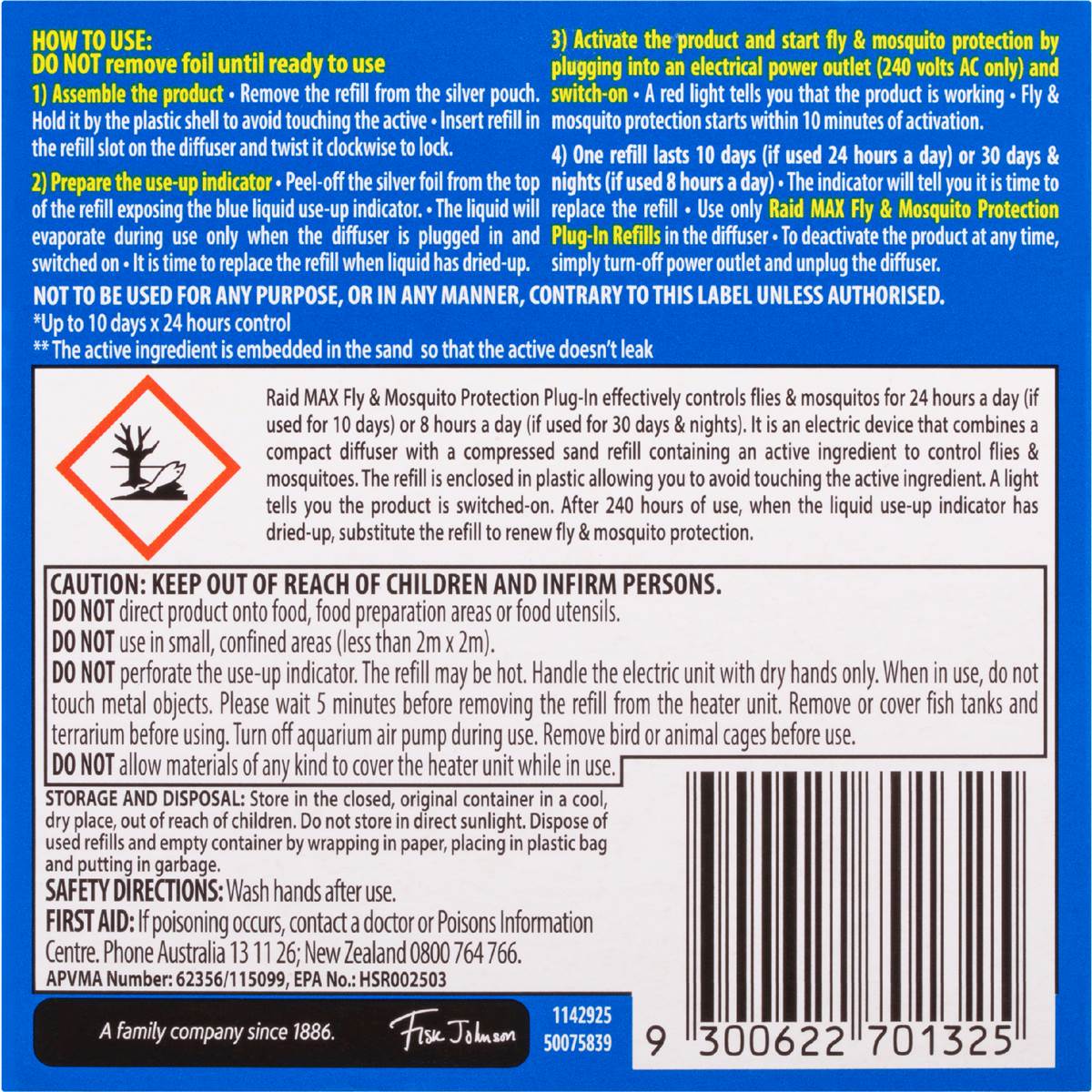 Raid Max Pest Plug In Fly & Mosquito Repellent Protection 4.2g Woolworths