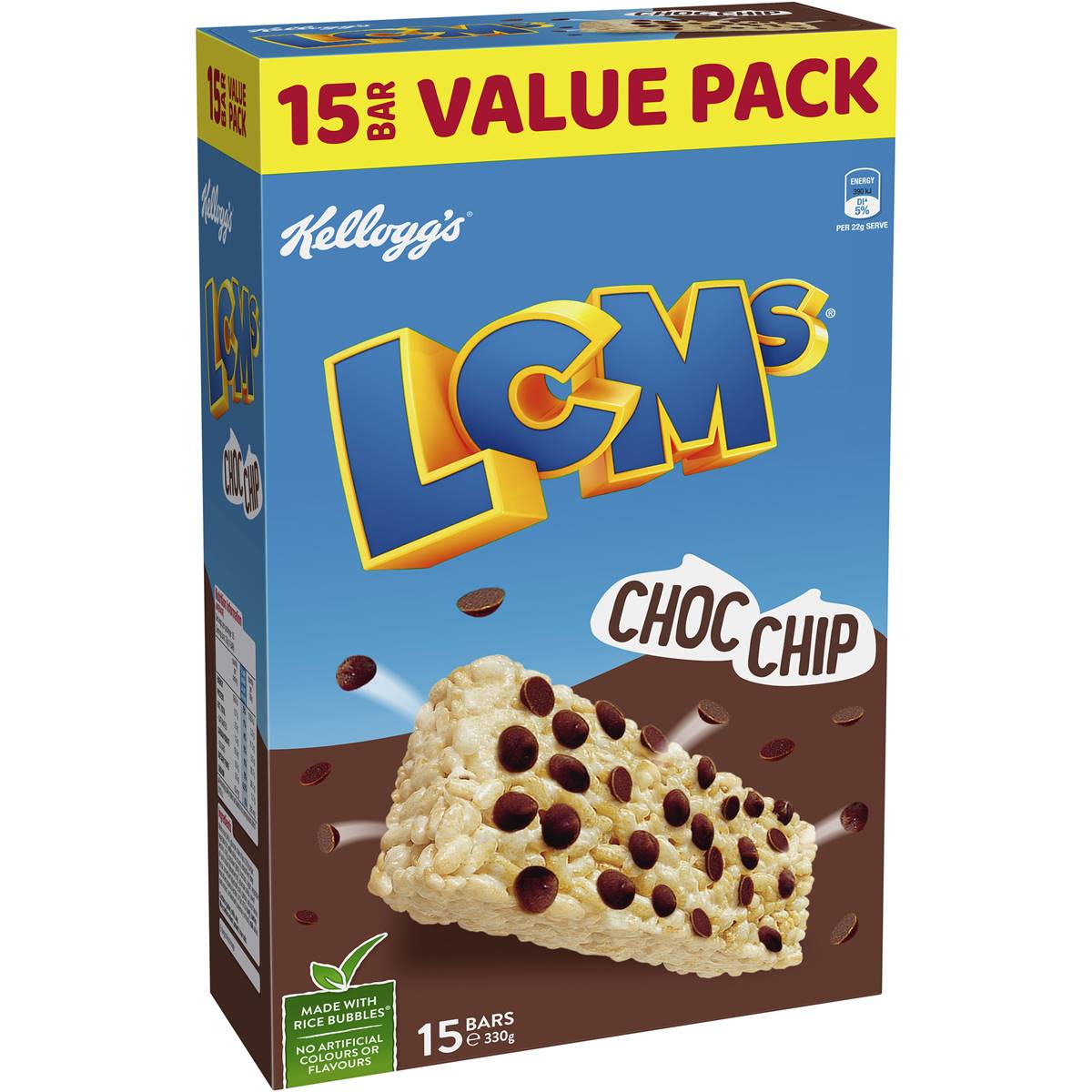 Kellogg's Lcms Choc Chip Cereal Snack Bars 15 Pack | Woolworths