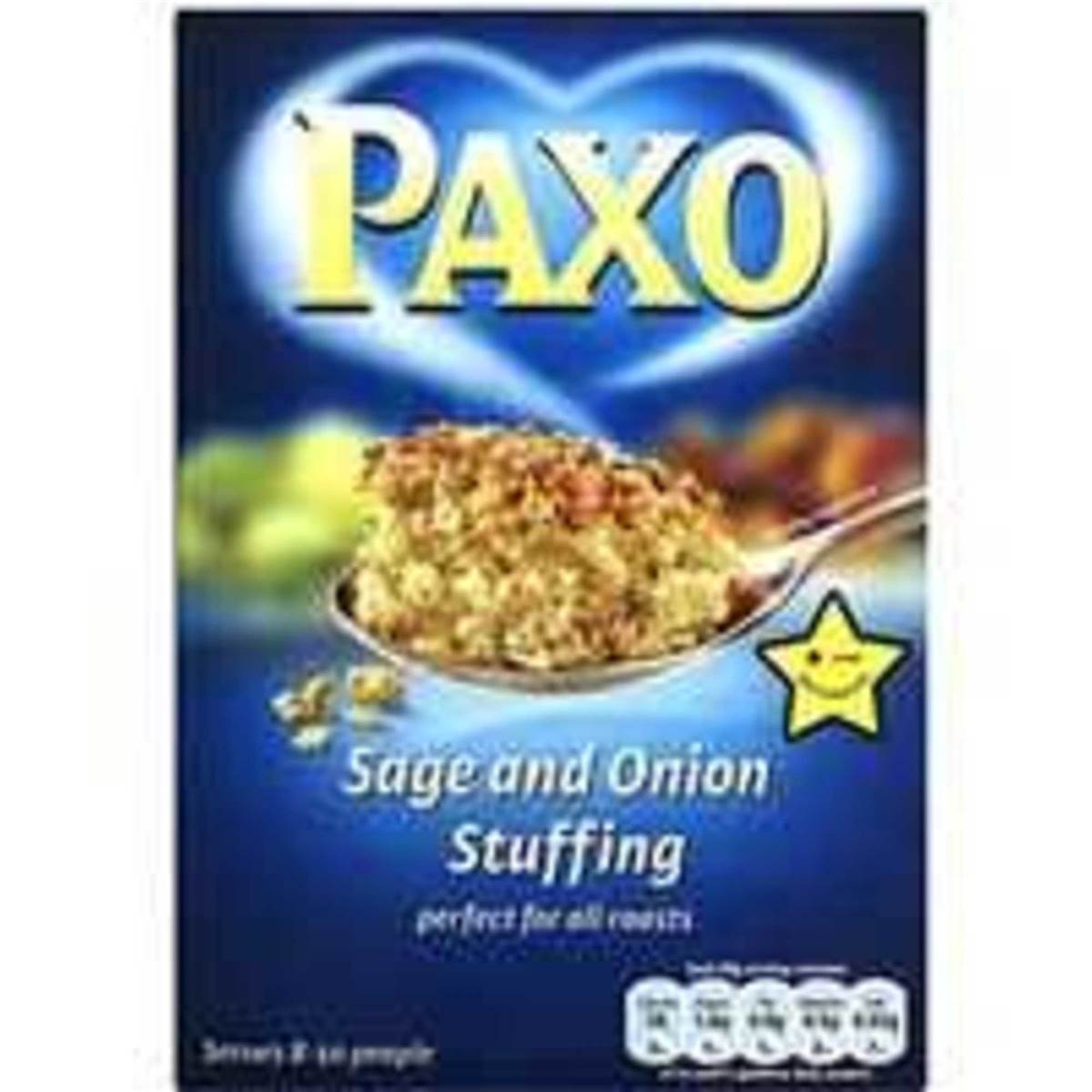 Paxo Ingredients Sage & Onion Stuffing