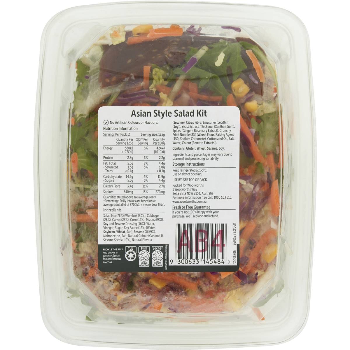 Woolworths Asian Salad Kit Tub 250g | Woolworths