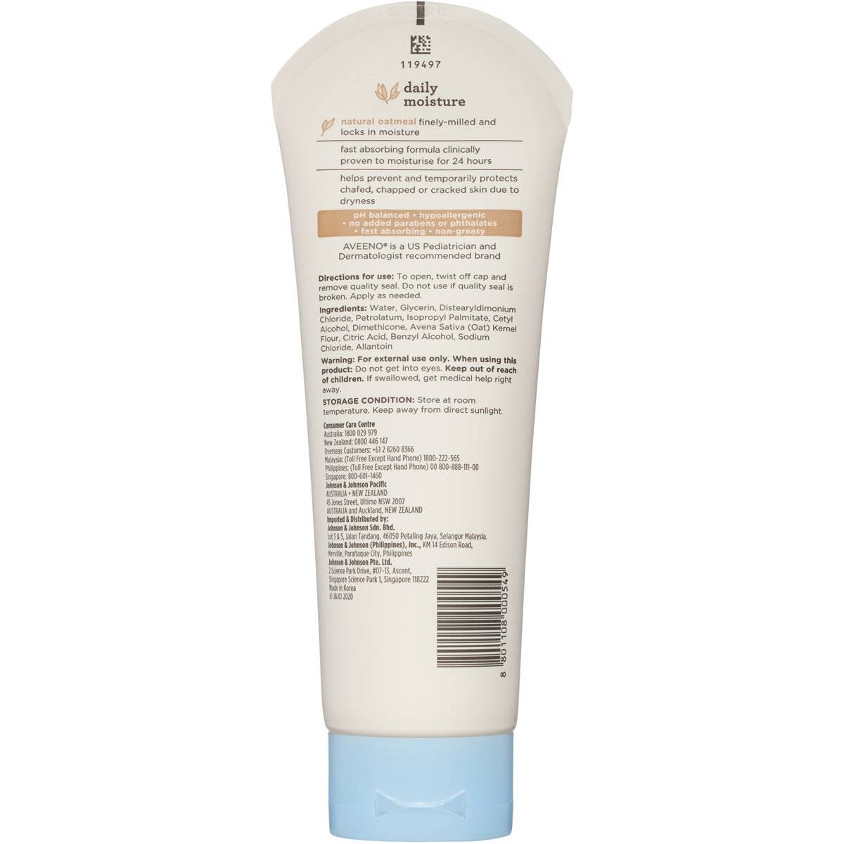 Aveeno Baby Daily Moisture Fragrance Free Sensitive Baby Lotion 227g