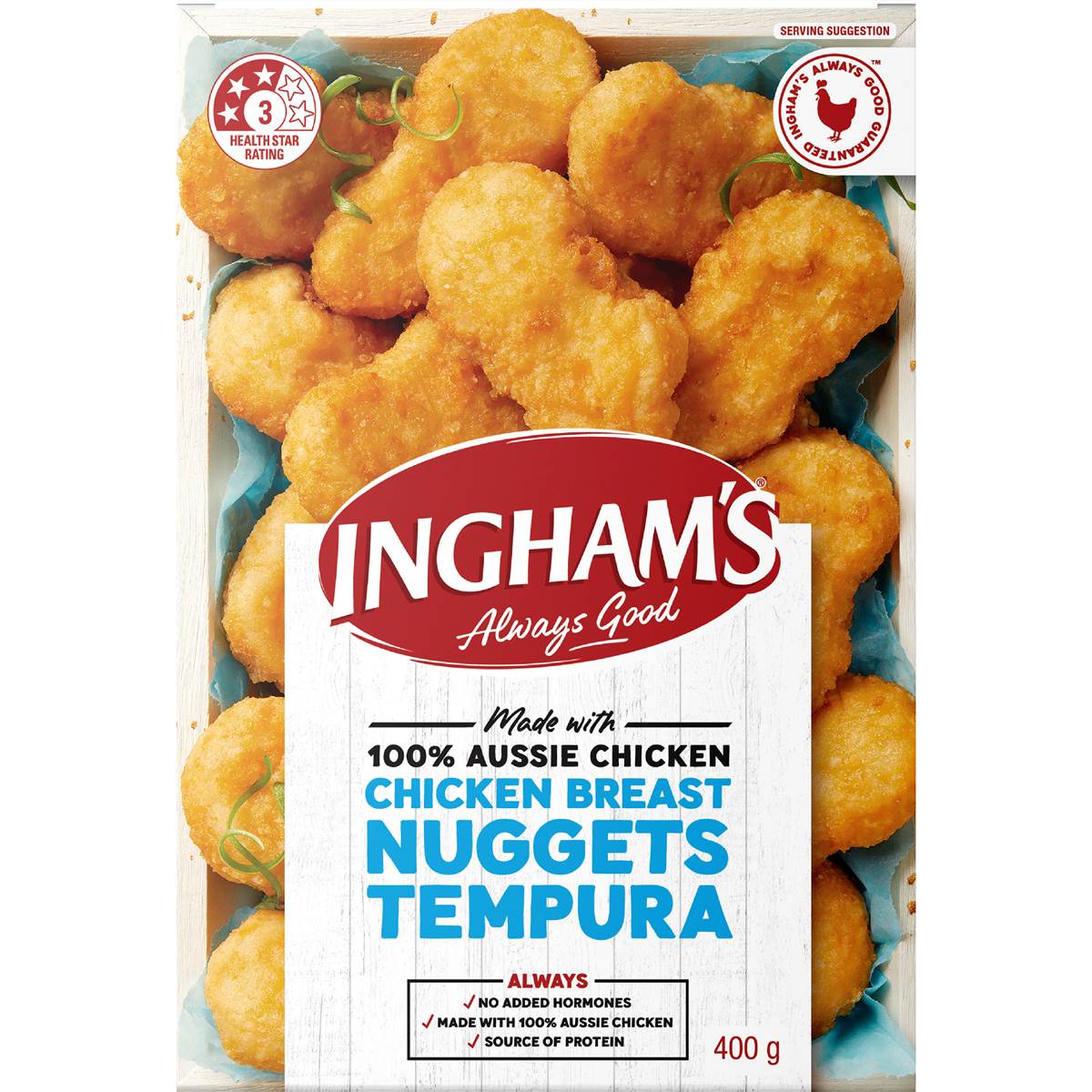 Ingham's Tempura Chicken Breast Nuggets 400g Woolworths