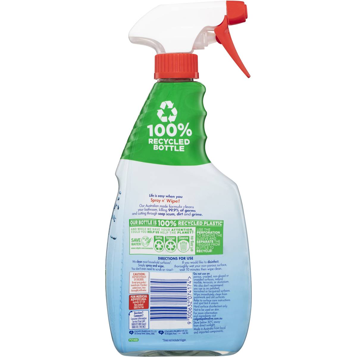 Ajax Spray And Wipe Bathroom Cleaner Trigger 500ml Woolworths