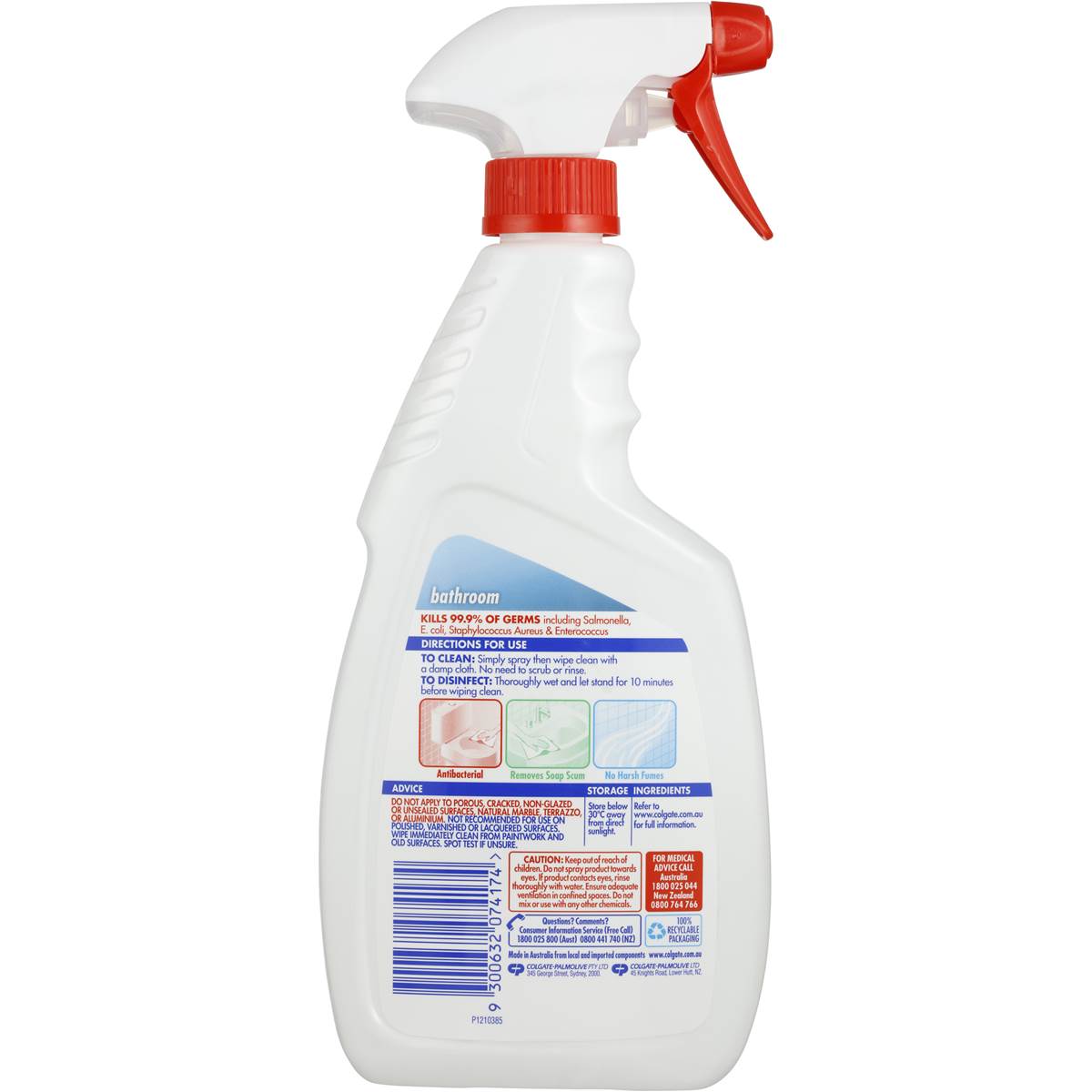 Ajax Spray N Wipe Bathroom 500ml | Woolworths