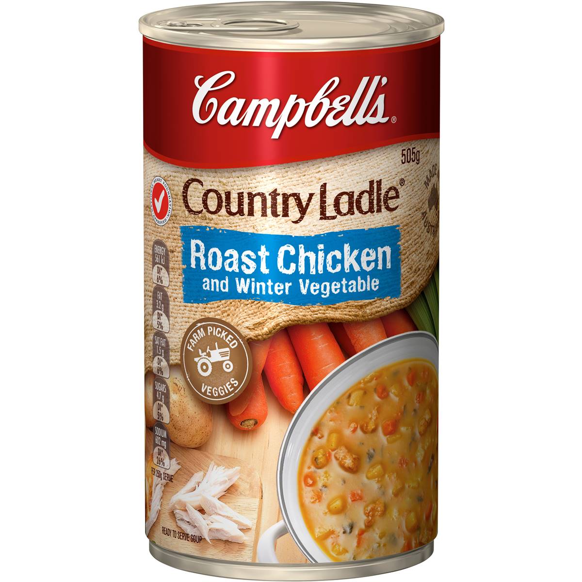Campbell's Country Ladle Canned Soup Roast Chicken & Vegetable 505g