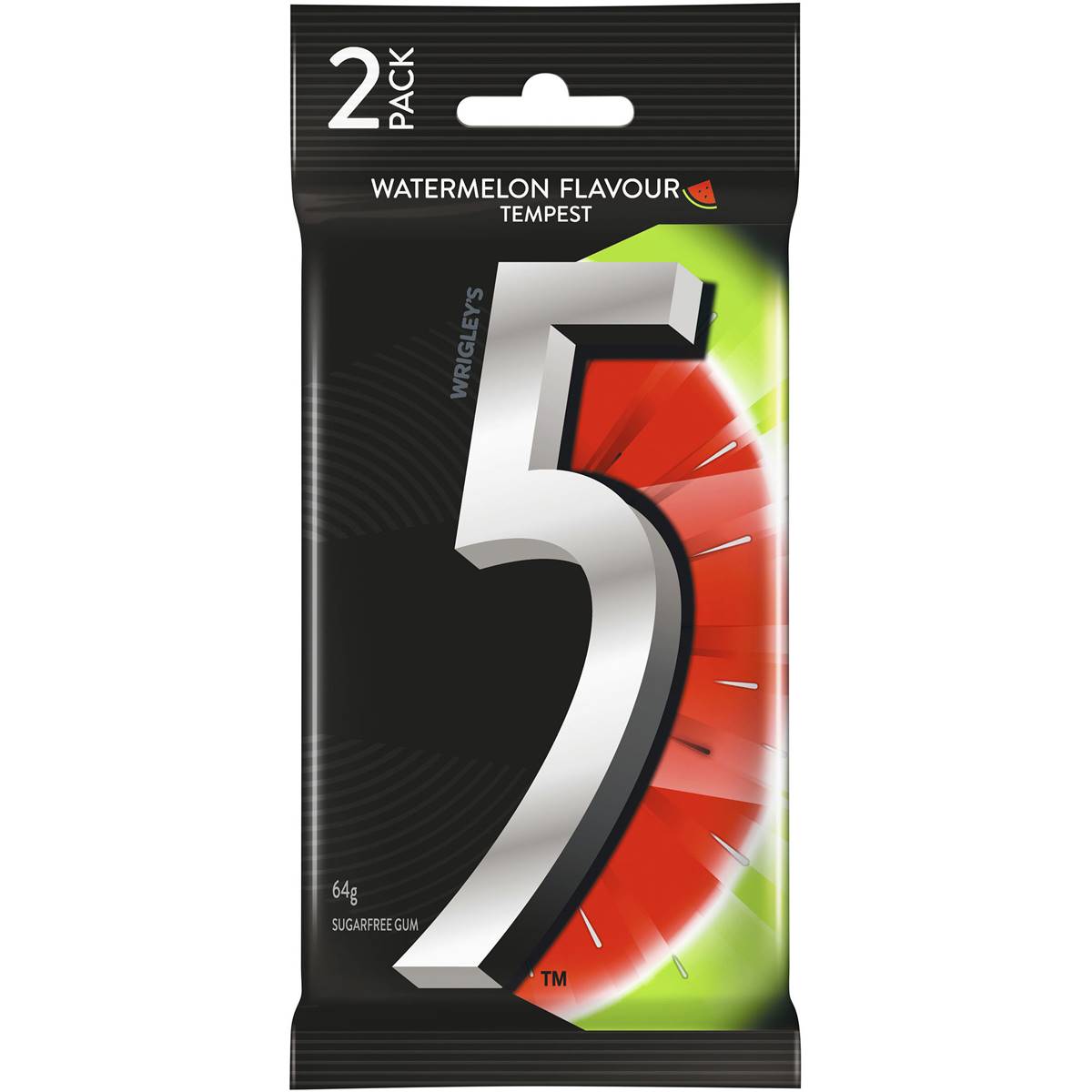 Wrigley's 5 Sugarfree Gum Tempest 32g X2 Pack | Woolworths