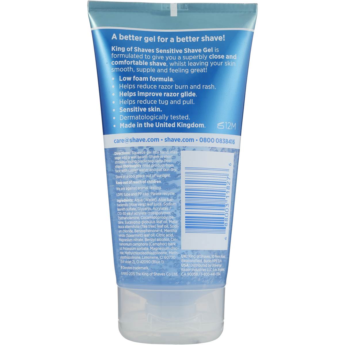 King Of Shaves Shave Gel Alphagel Sensitive 150ml | Woolworths